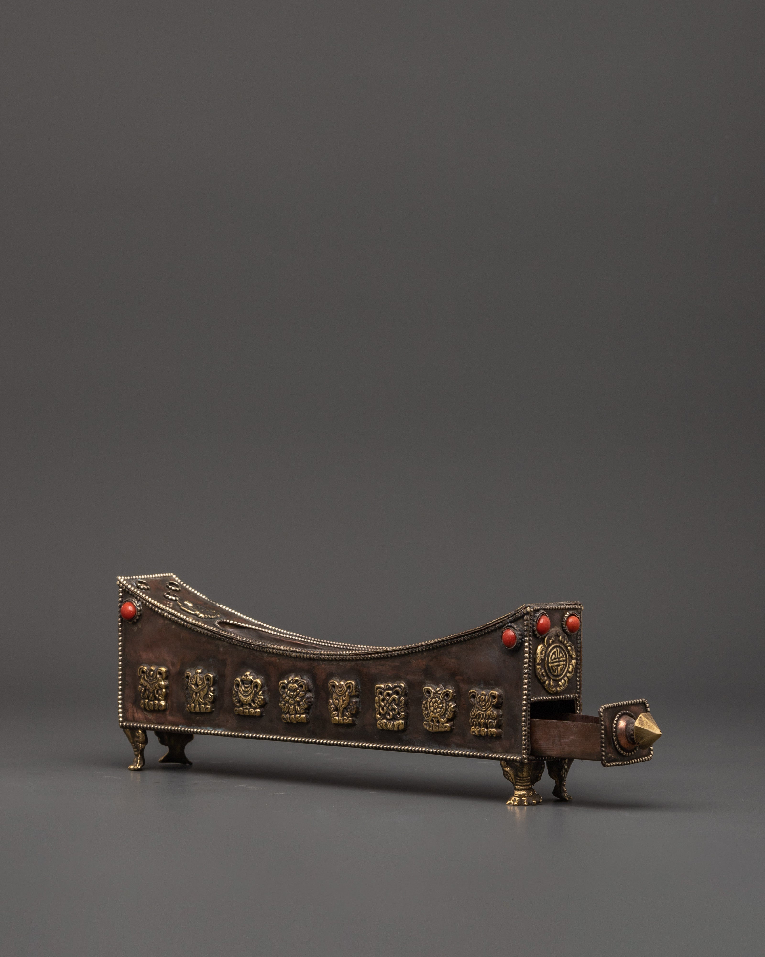Incense Burner With Tibetan Auspicious Symbol | Symbolic Peace Decor
