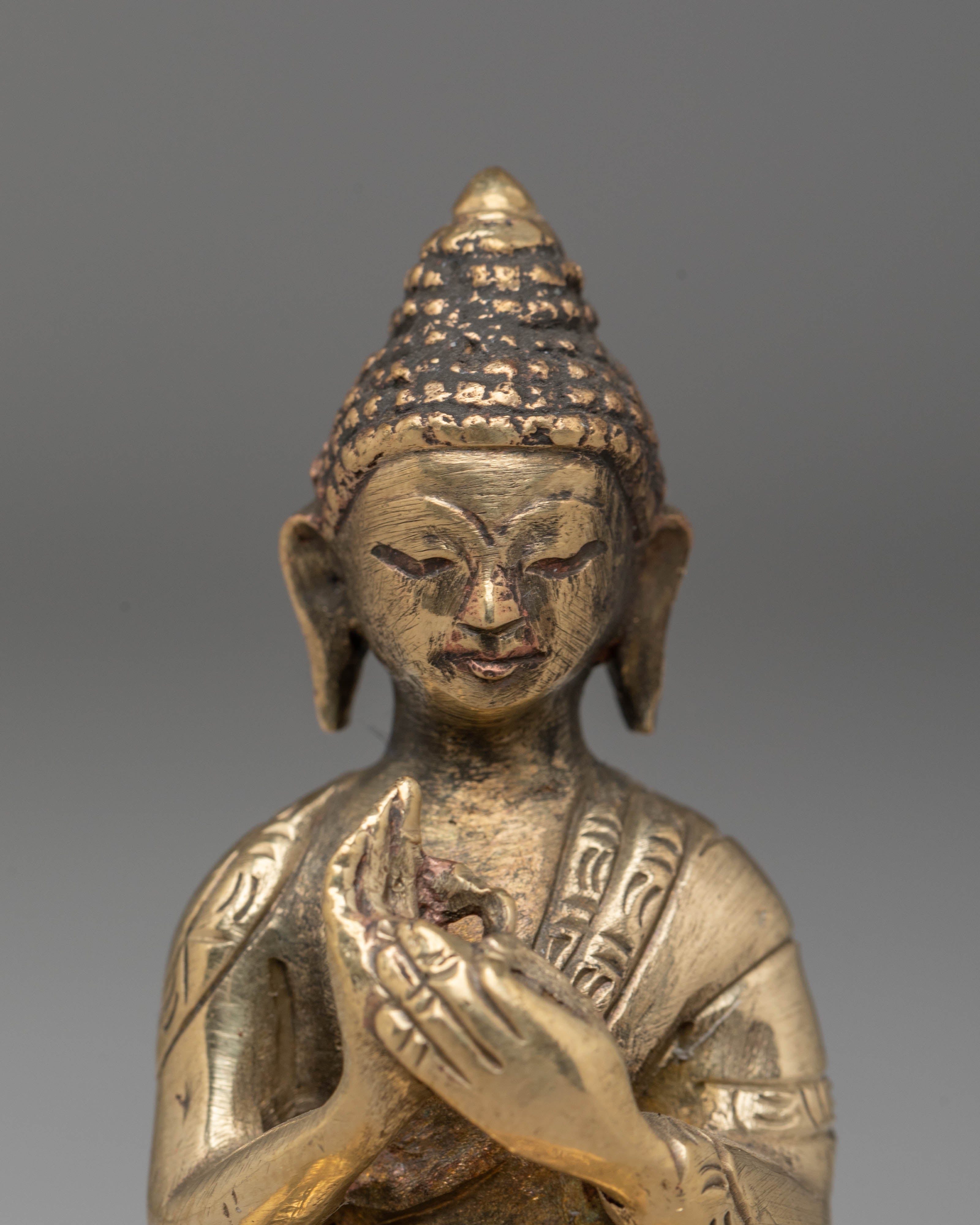 Handmade Buddhist Vairocana Statue | Tibetan Copper Buddha Statue