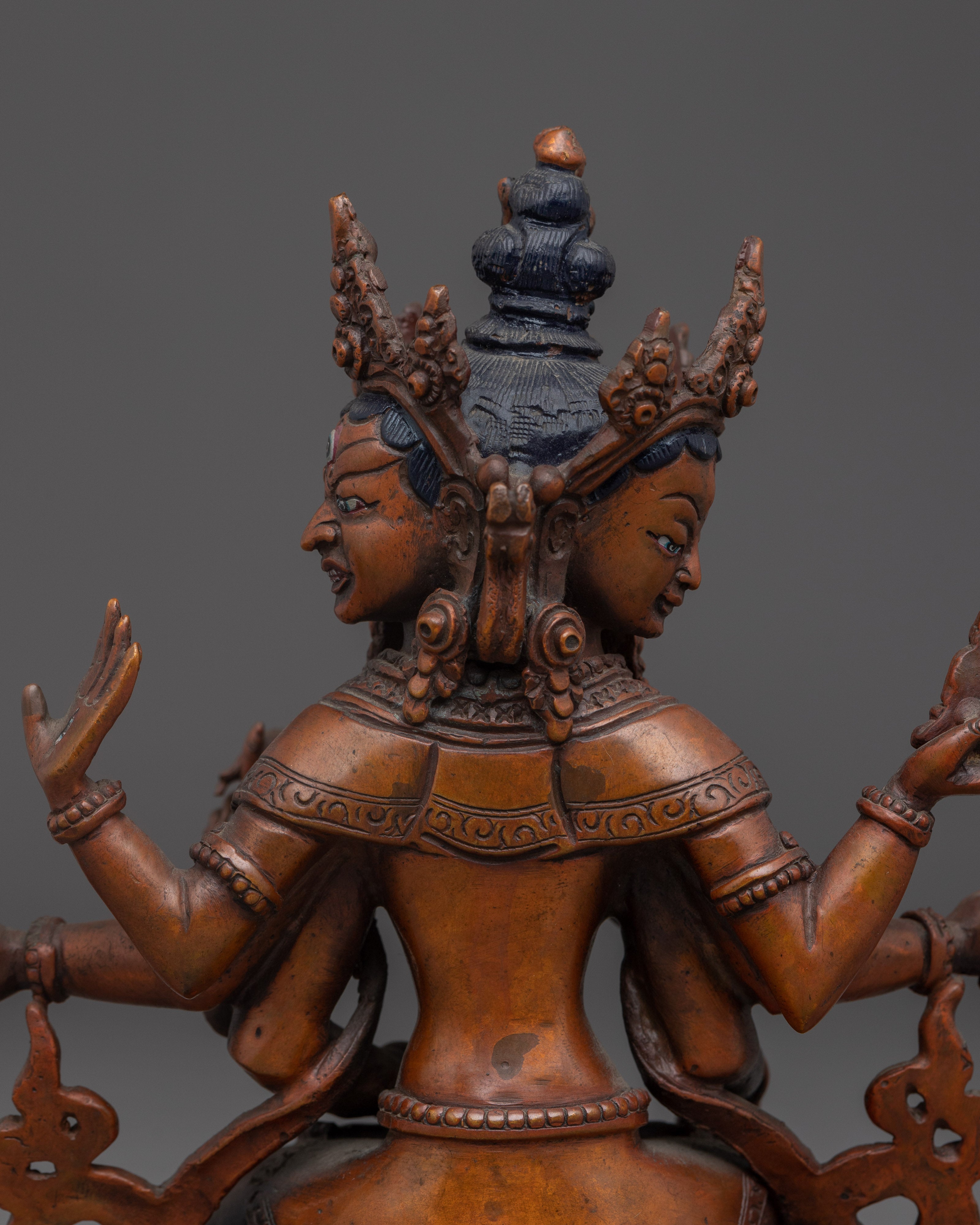 Oxidized Copper Namgyalma Statue | Symbol of Longevity and Prosperity