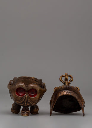 Oxidized Brass Ritual Skull | Spiritual Practices and Decor