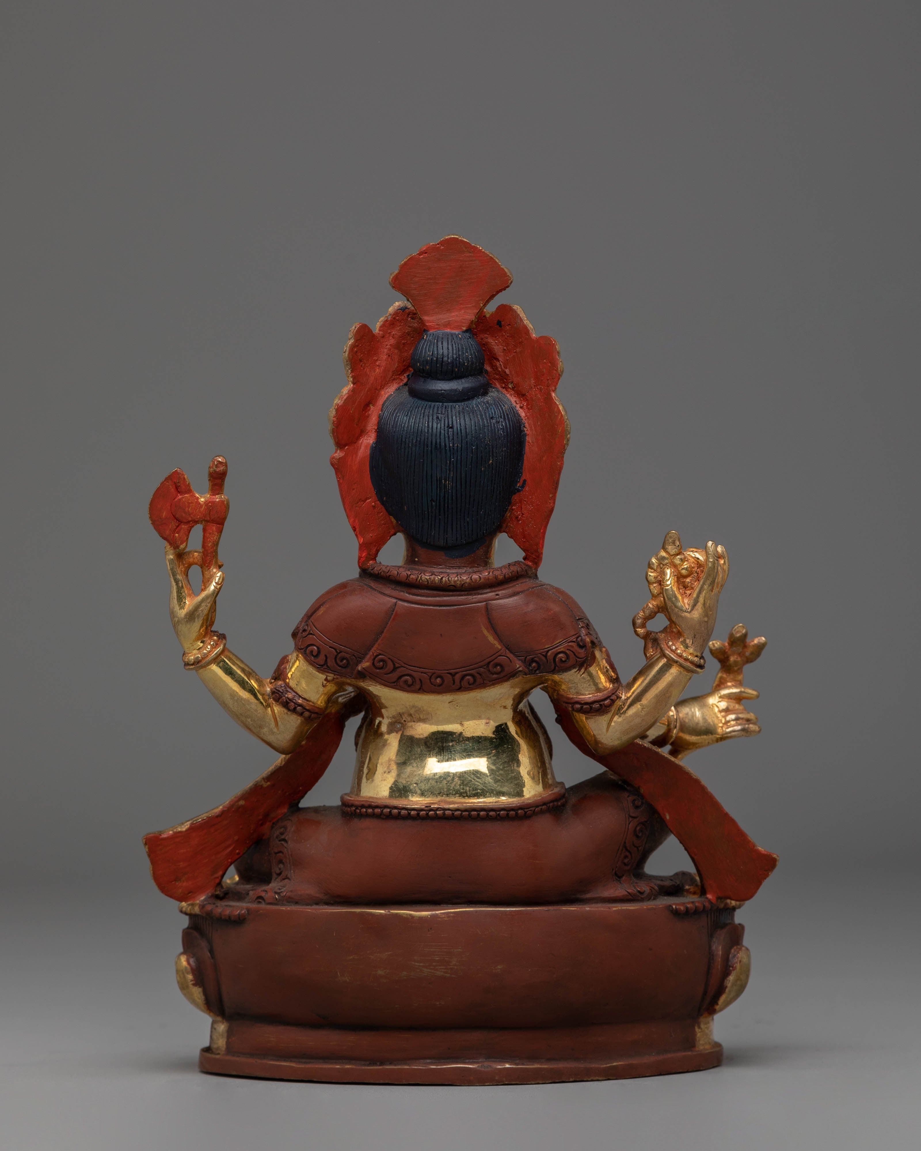 Golden Ganesh Wealth Deity Statue | Hindu God of Prosperity & Wisdom