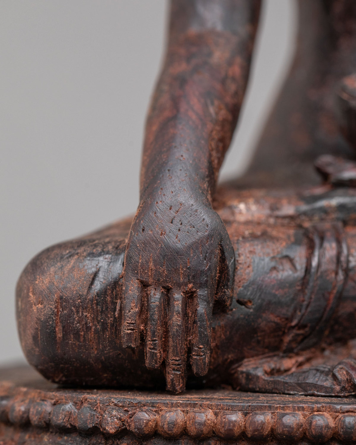 Himalayan Siddhartha Gautama Sculpture | Hand Carved Wooden Shakyamuni Buddha
