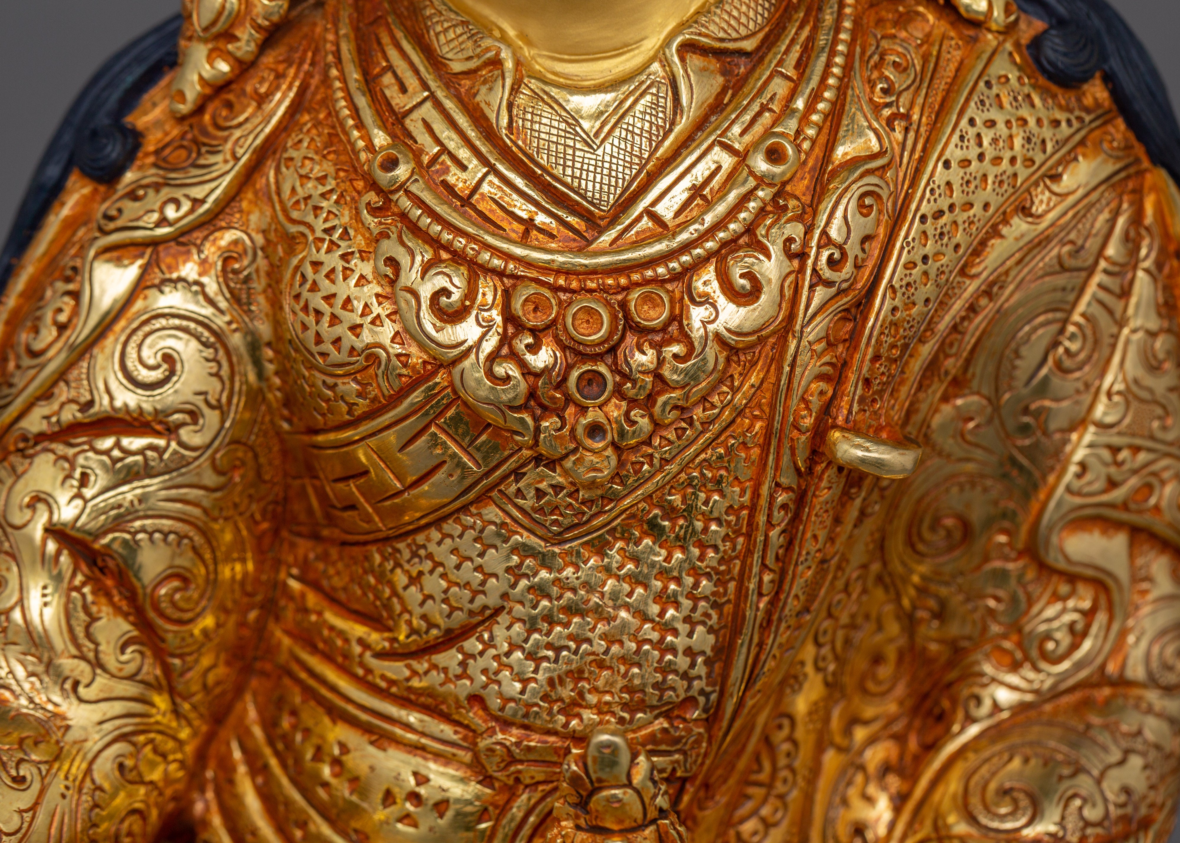 Guru Rinpoche Master of Vajrayana Buddhism Figurine | Artisan Himalayan Craft