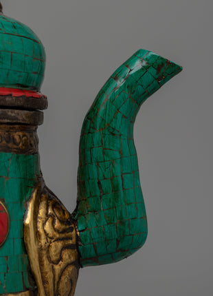 Buddhist Tea Pot  | Himalayan Religious Decorative Tea Pot