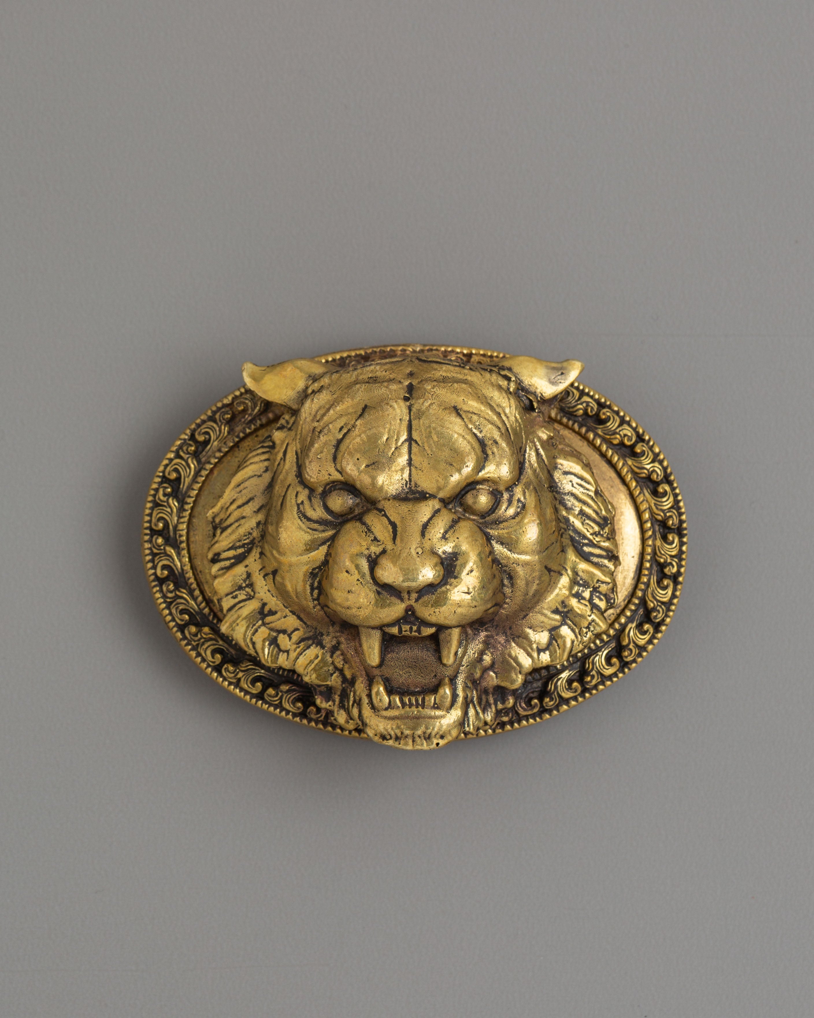 Handcrafted Tiger Head Buckle