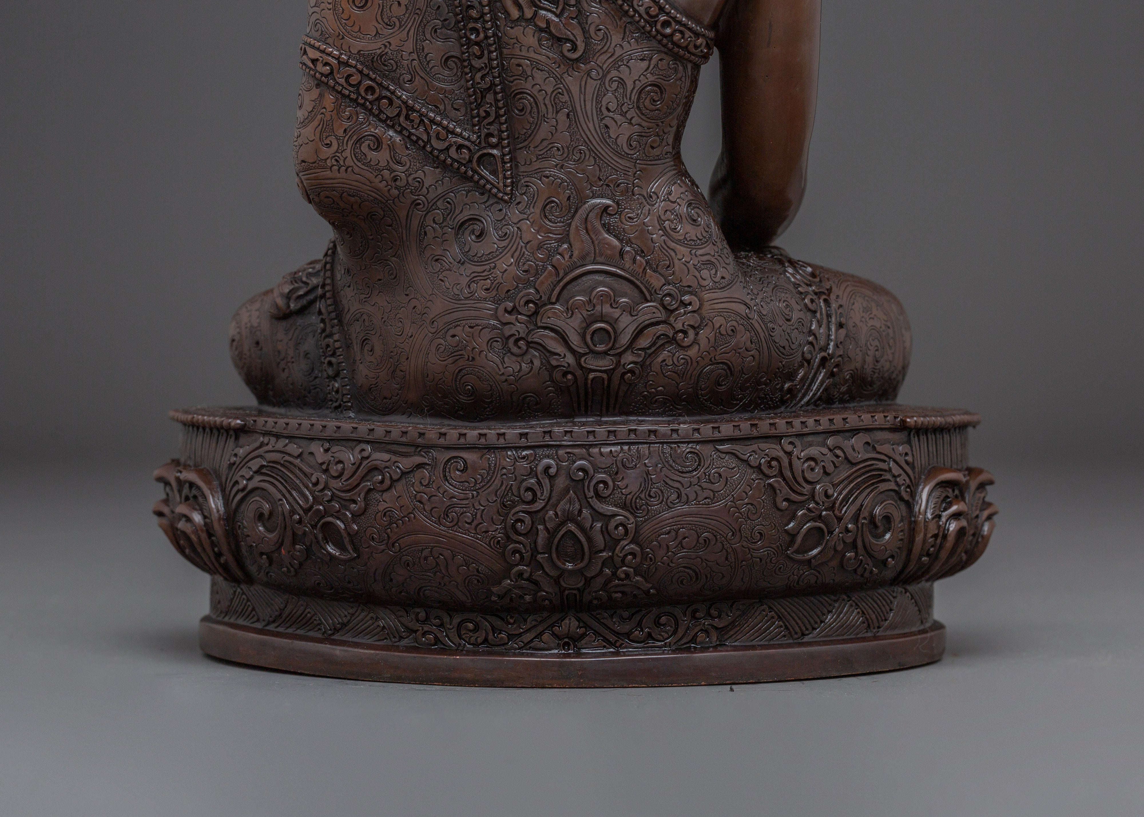 Brown Oxidized Shakyamuni Buddha Statue | Historical Gautama Buddha