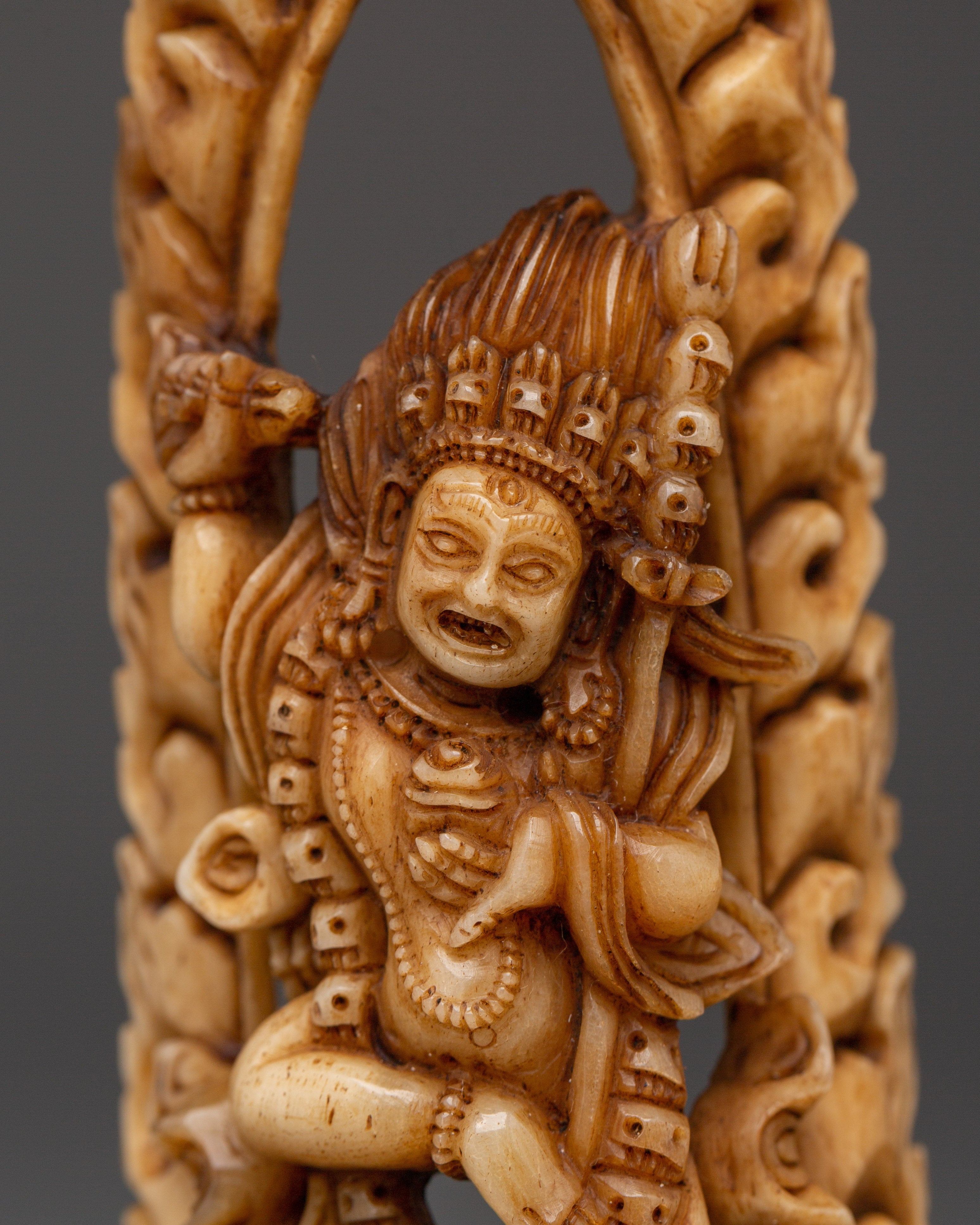 Traditional Dorje Phagmo Bone Statue | Buddhist Vajravarahi Sculpture