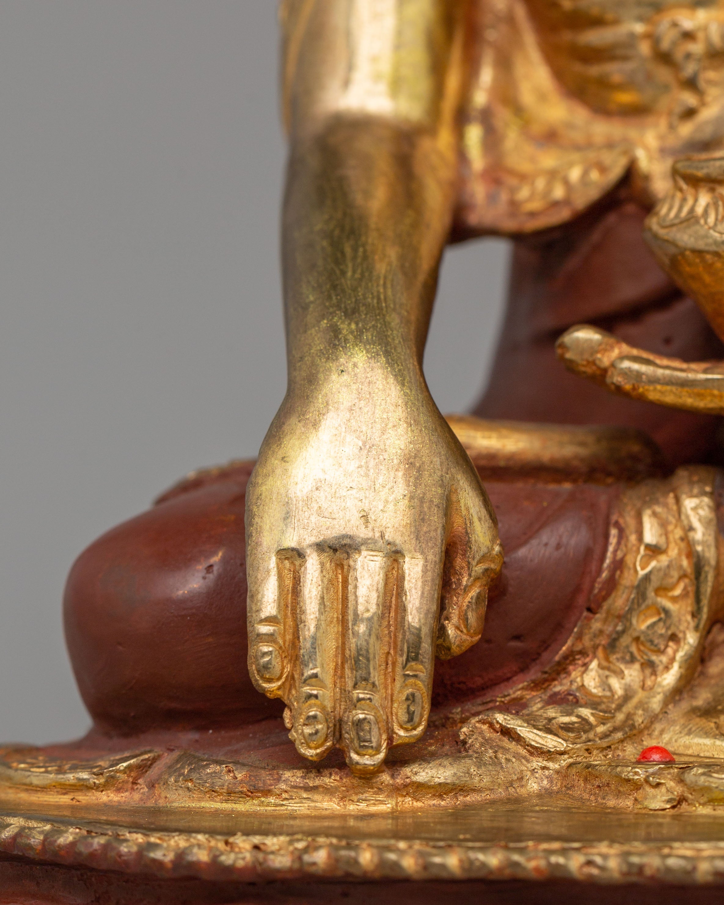Tibetan Buddha Dharma Sangha Set Statue | Spiritual Buddhist Art Set