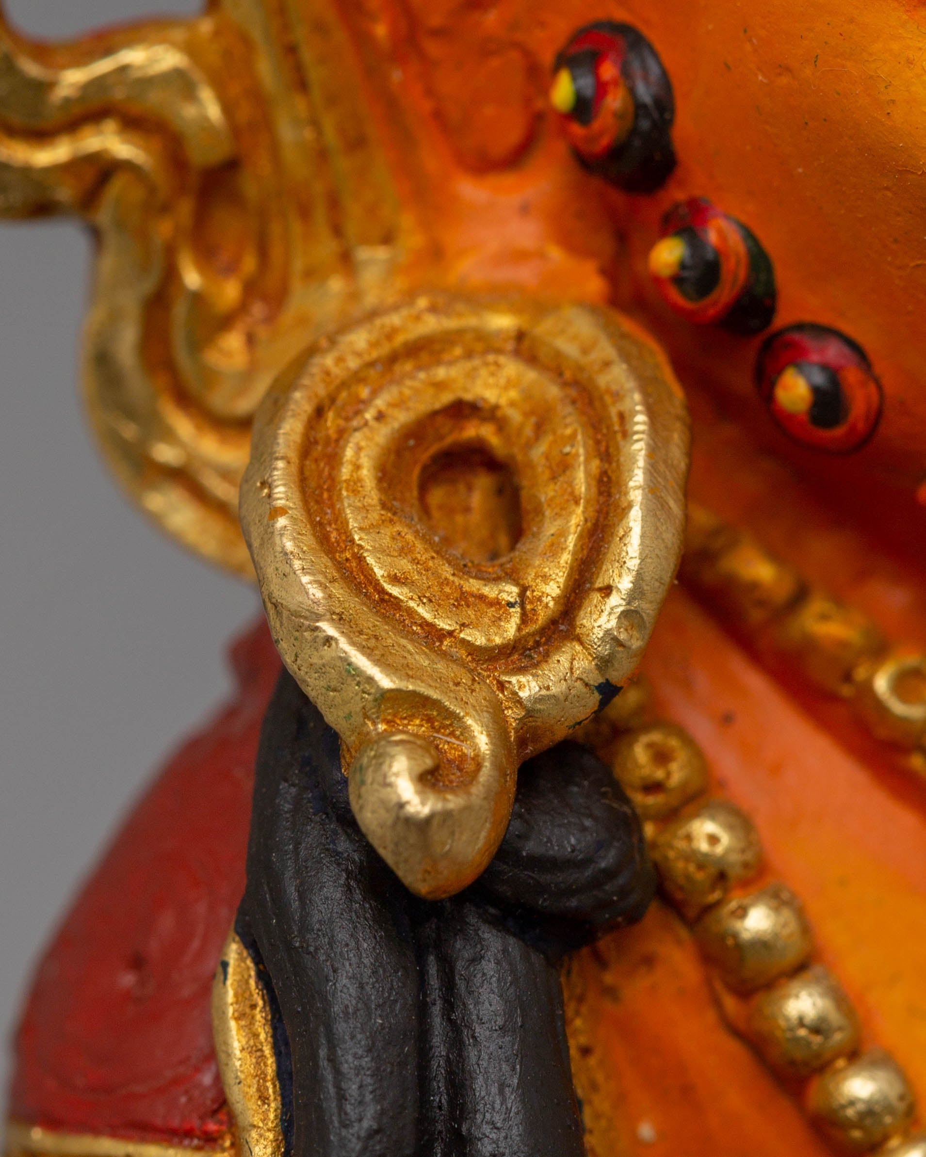 Handcrafted Copper Statue of Dzambhala for Altar and Decor