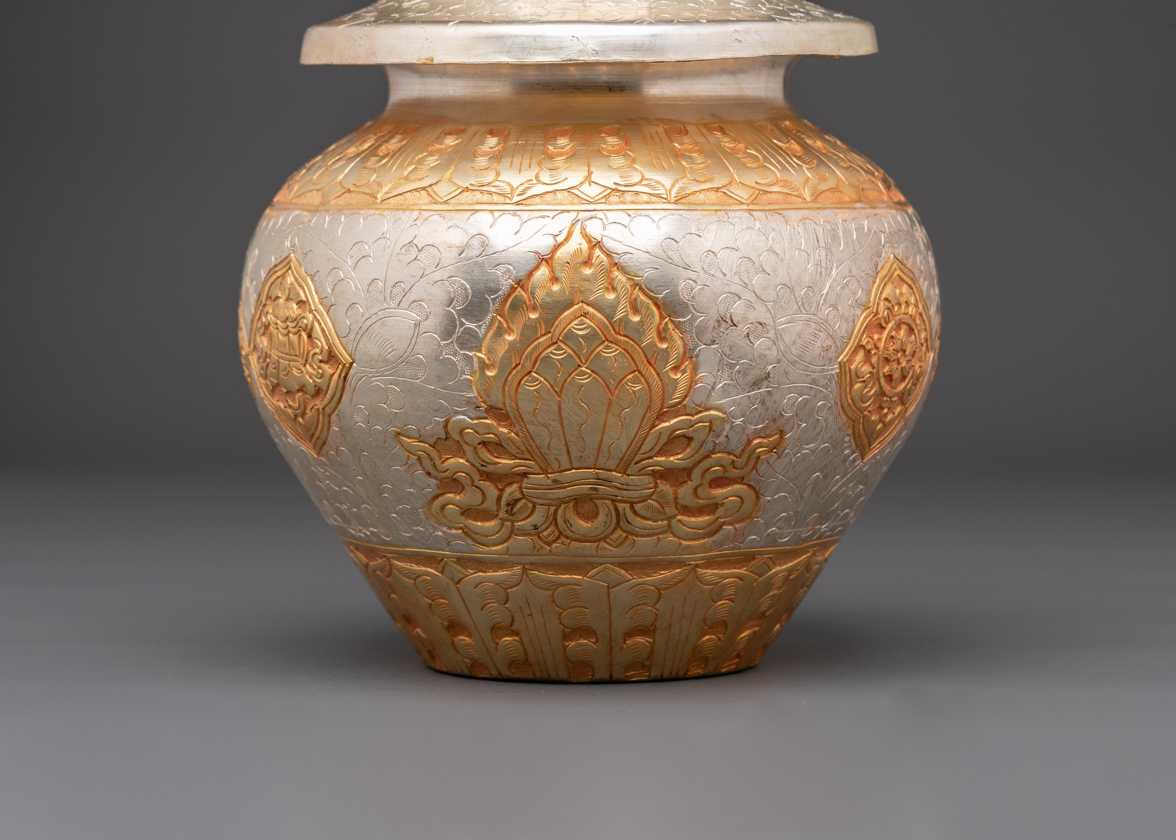 Tibetan Ritual Rice Offering Pot | Prosperity Blessing Jar
