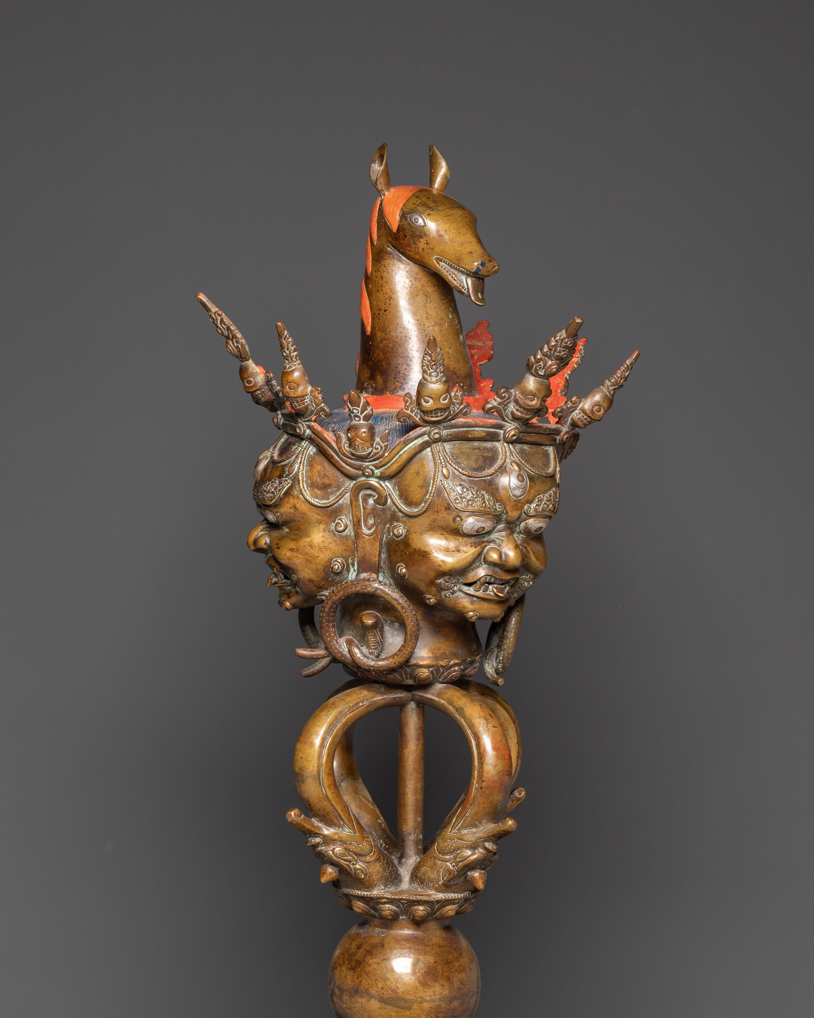Copper Ceremonial Phurba | Sacred Spiritual Tool for Rituals