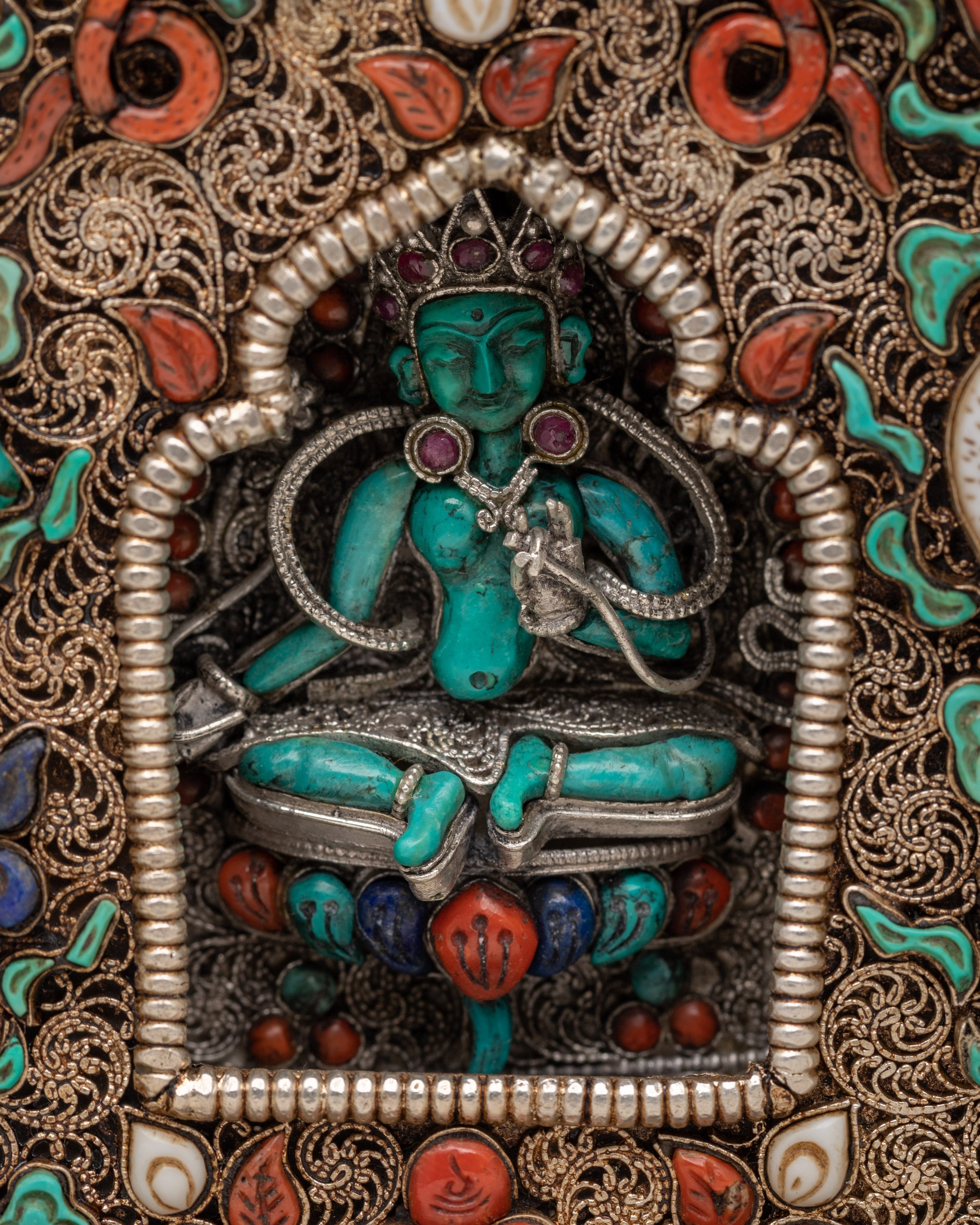 Ghau Box with Eight Auspicious Symbols | Tibetan Sacred Treasure Box