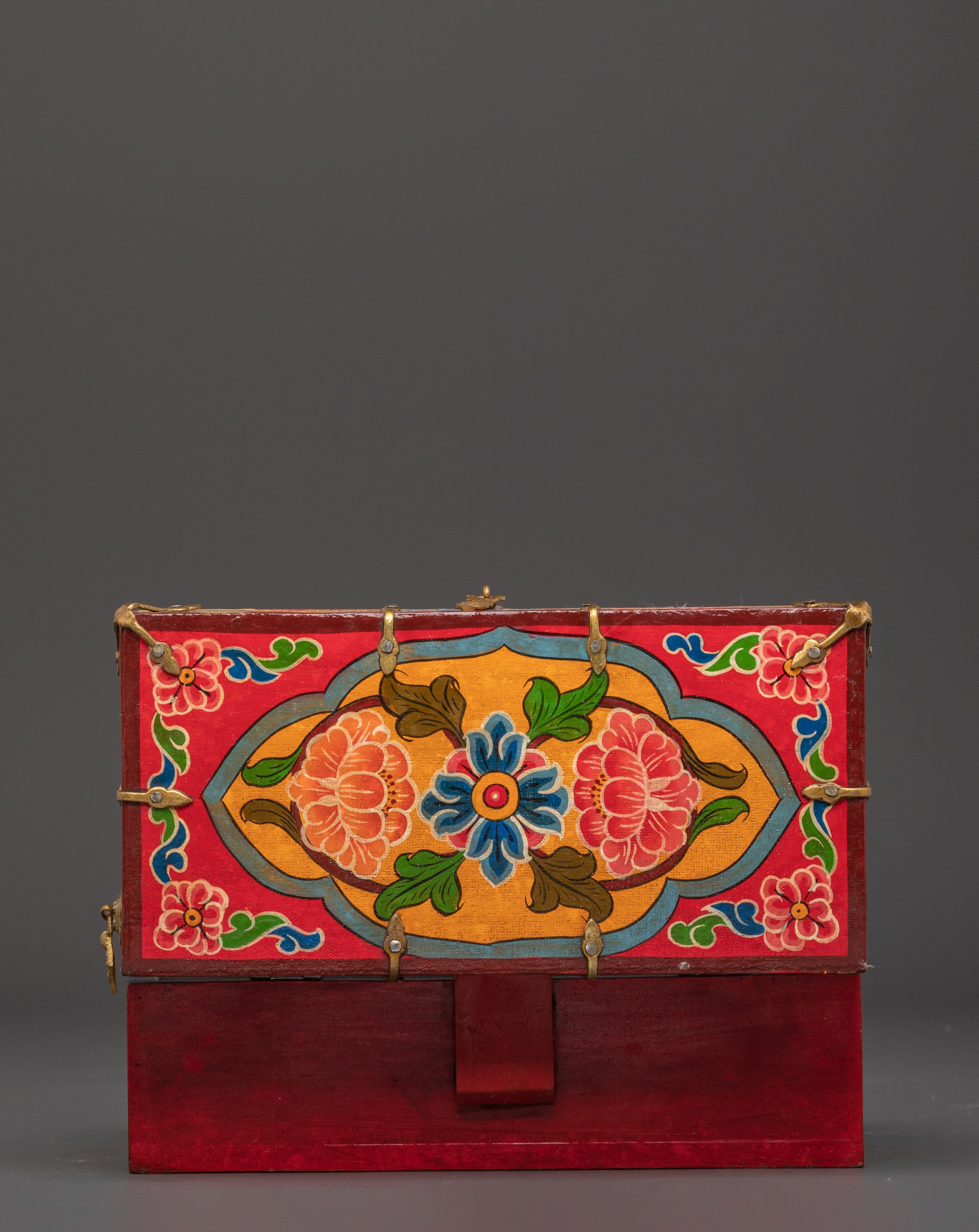 Tibetan Treasure Box with Buddha Statue | Handcrafted Spiritual Gift