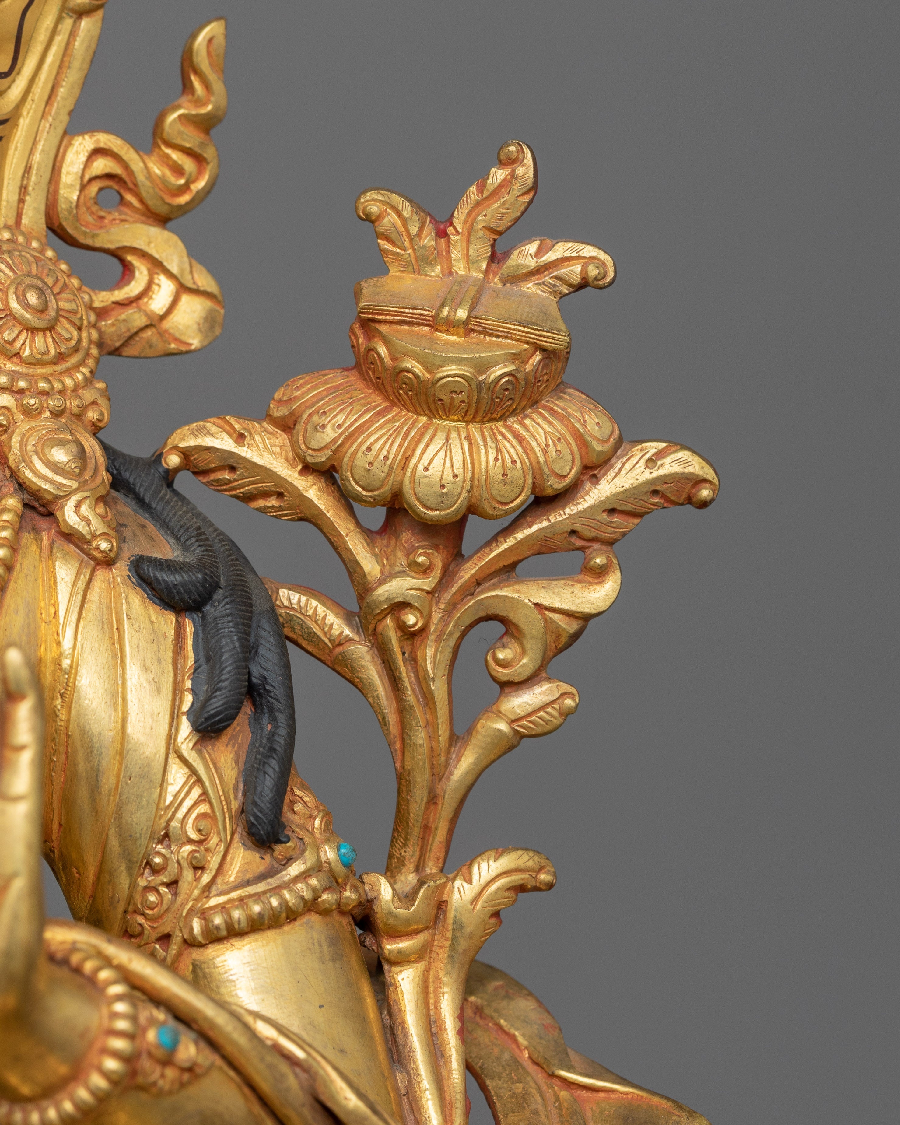 Handmade Statue of Tibetan Knowledge Deity Manjushri | The Buddha of Wisdom
