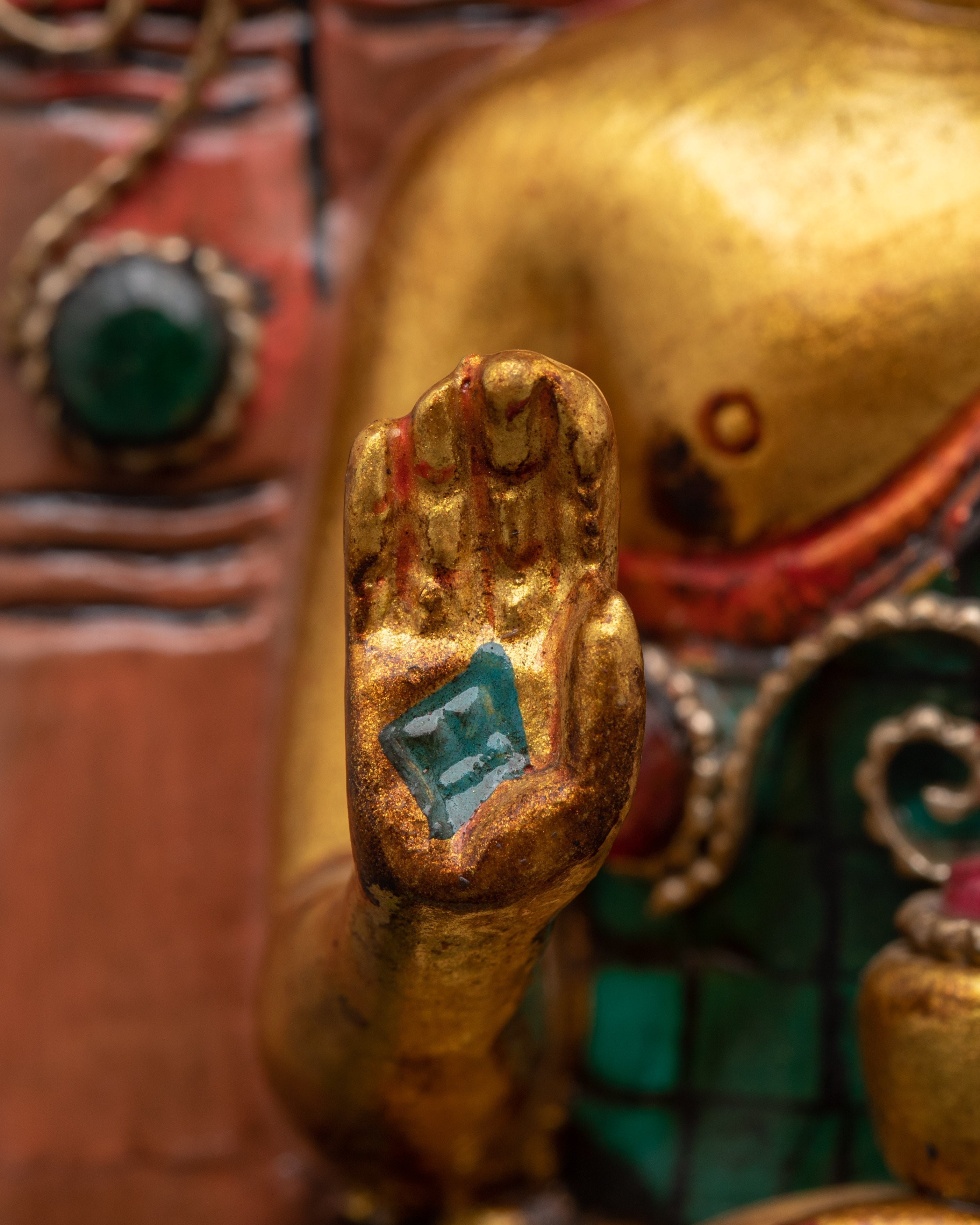Handcrafted Amoghasiddhi Buddha Figurine | Symbol of Protection & Wisdom