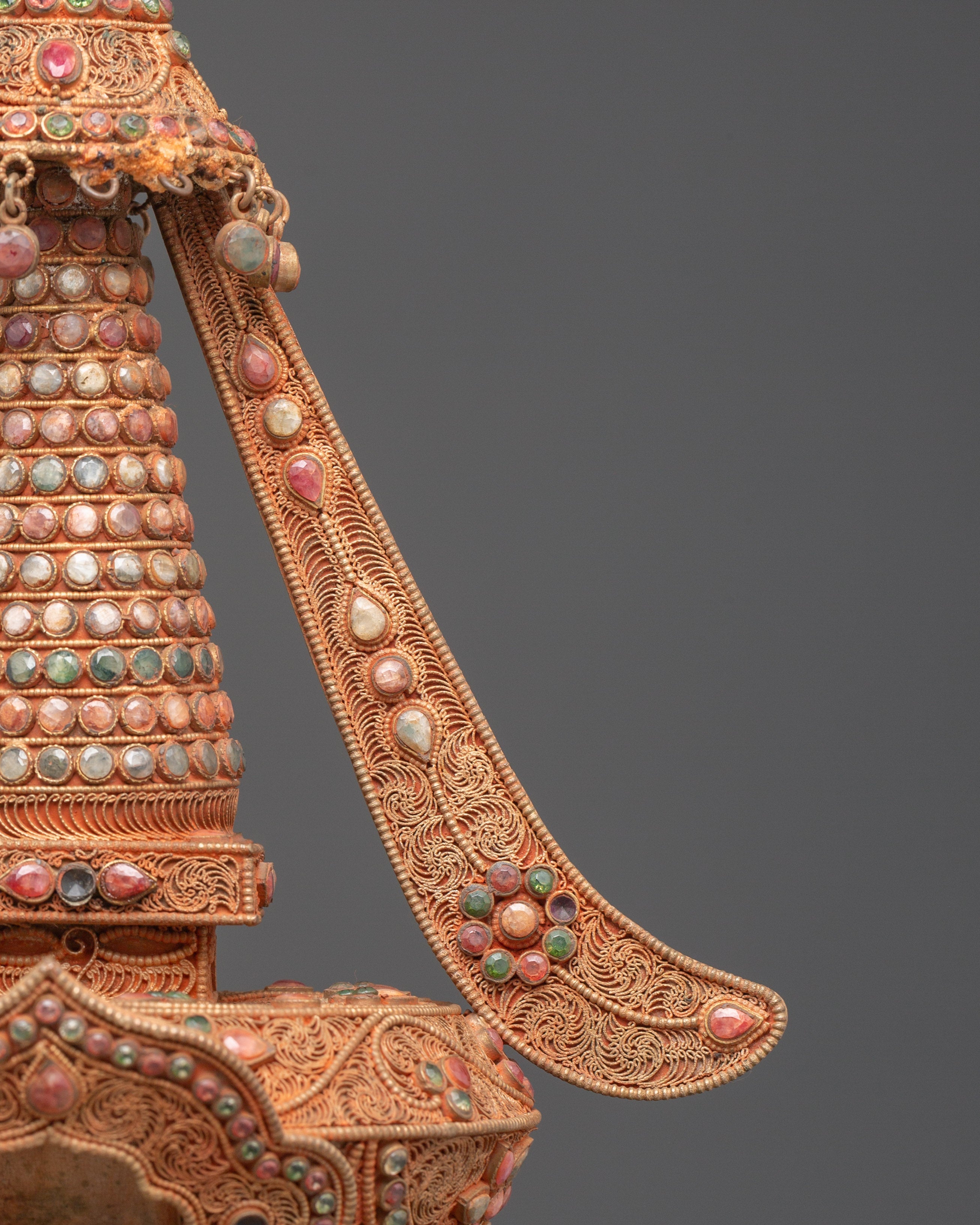 Stupa with Turquoise | Sacred Buddhist Shrine Relic