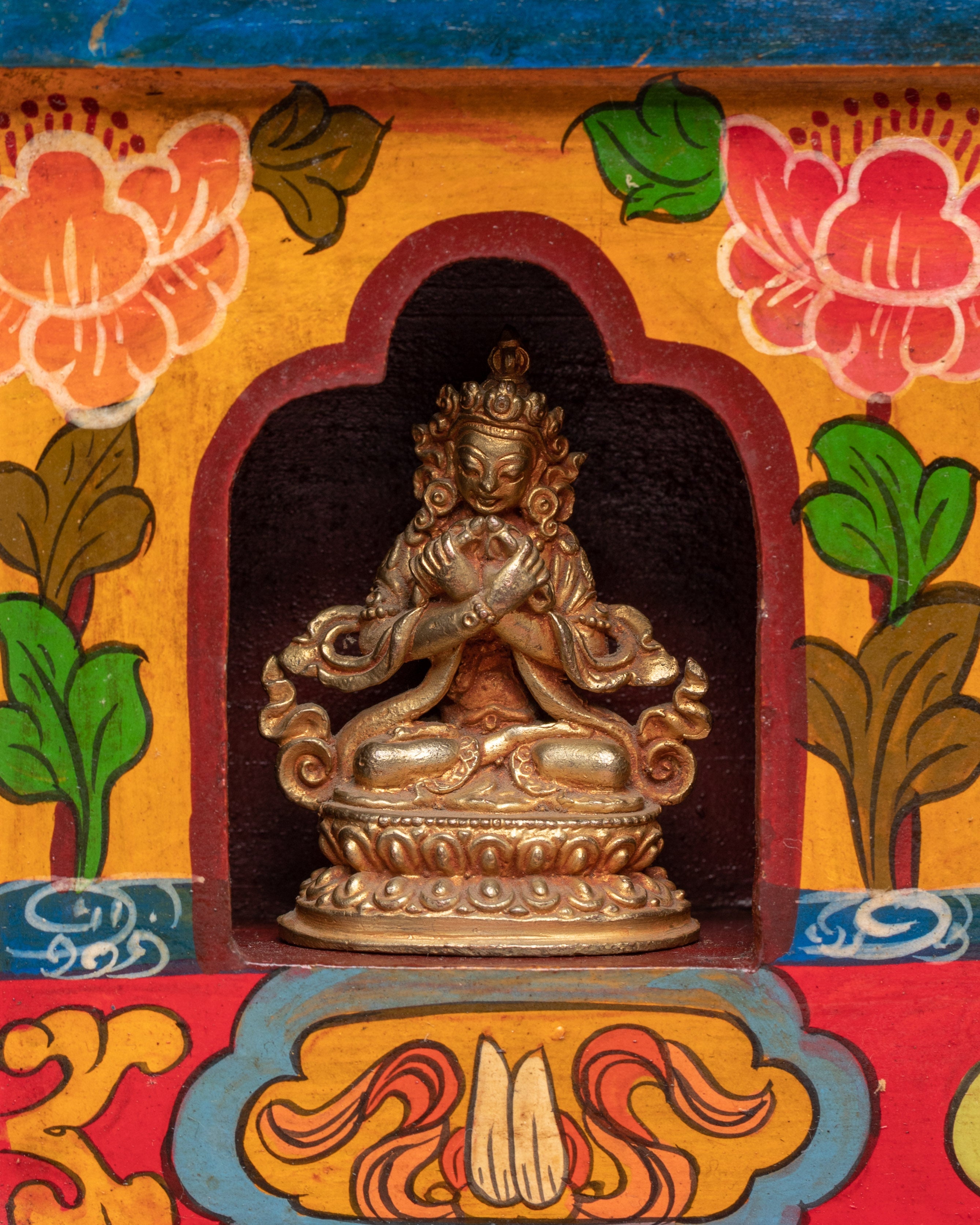 Tibetan Treasure Box with Buddha Statue | Handcrafted Spiritual Gift