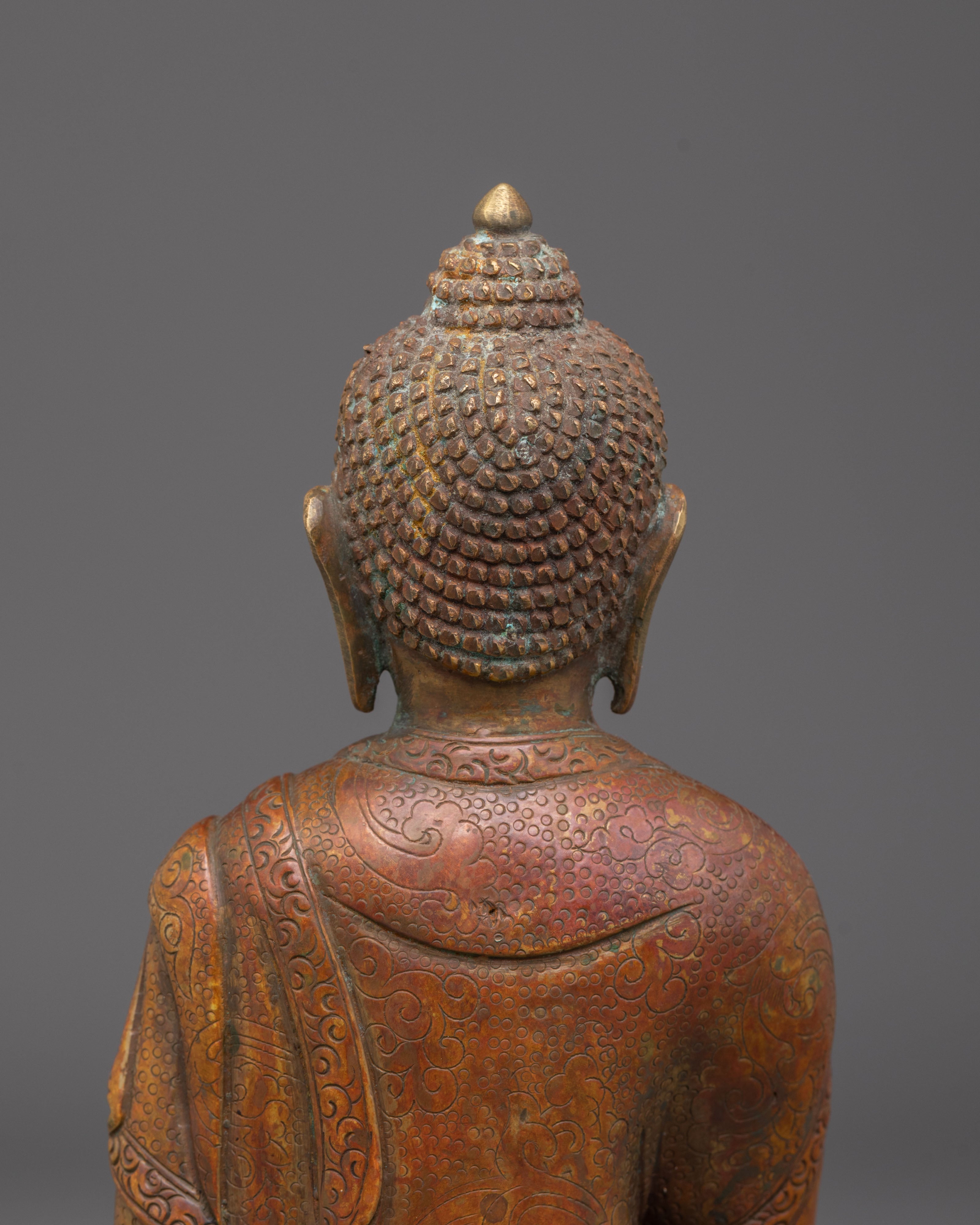 Sacred Shakyamuni Buddha Dharma Statue | Tibetan Copper Art for Meditation