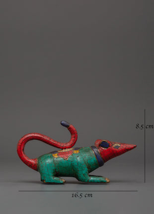 Mouse Statue Set for Altar Decor | Vahana of Lord Ganesha for Sacred Decor