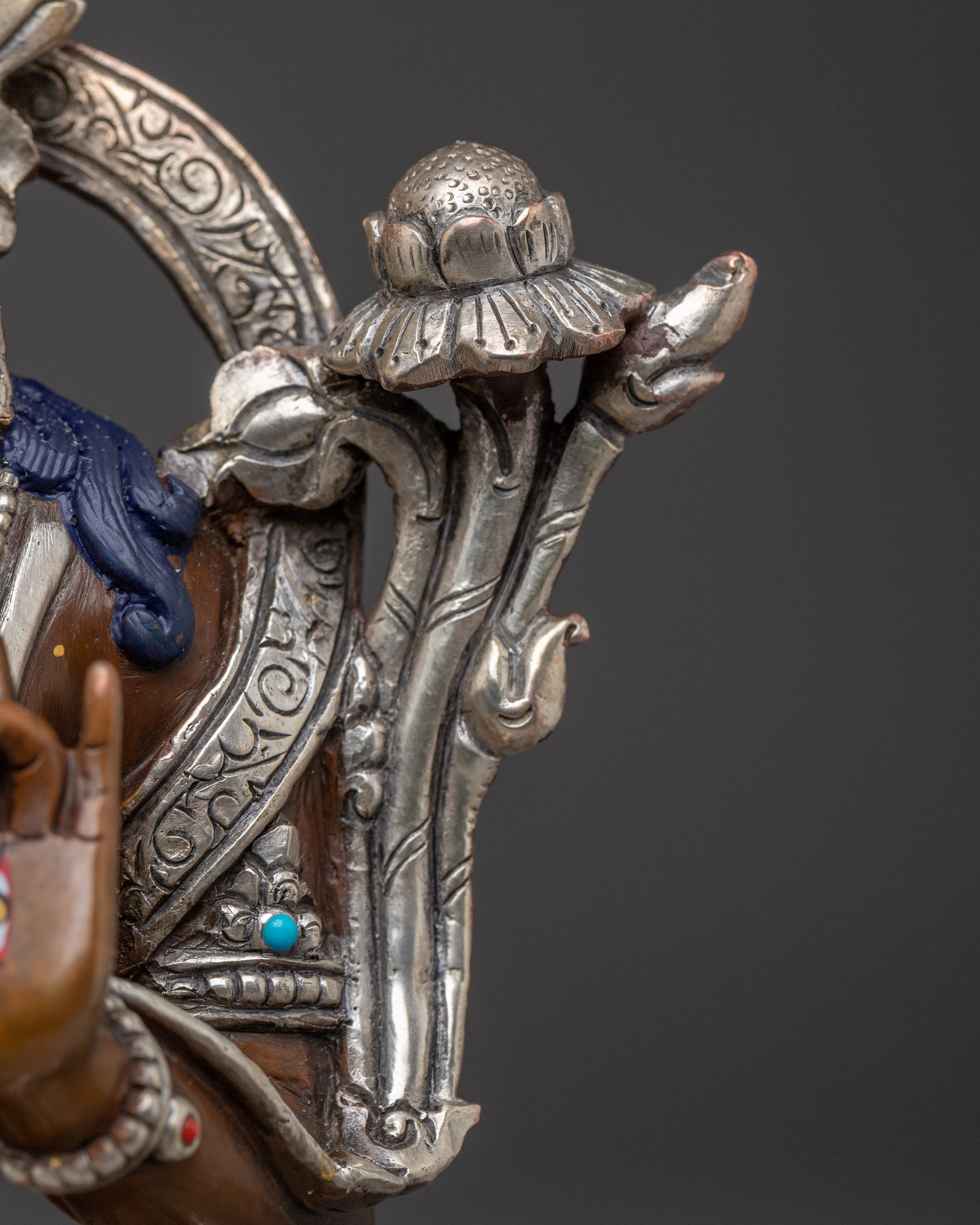 Longevity White Tara Oxidized Copper Statue | Tibetan Goddess of Compassion