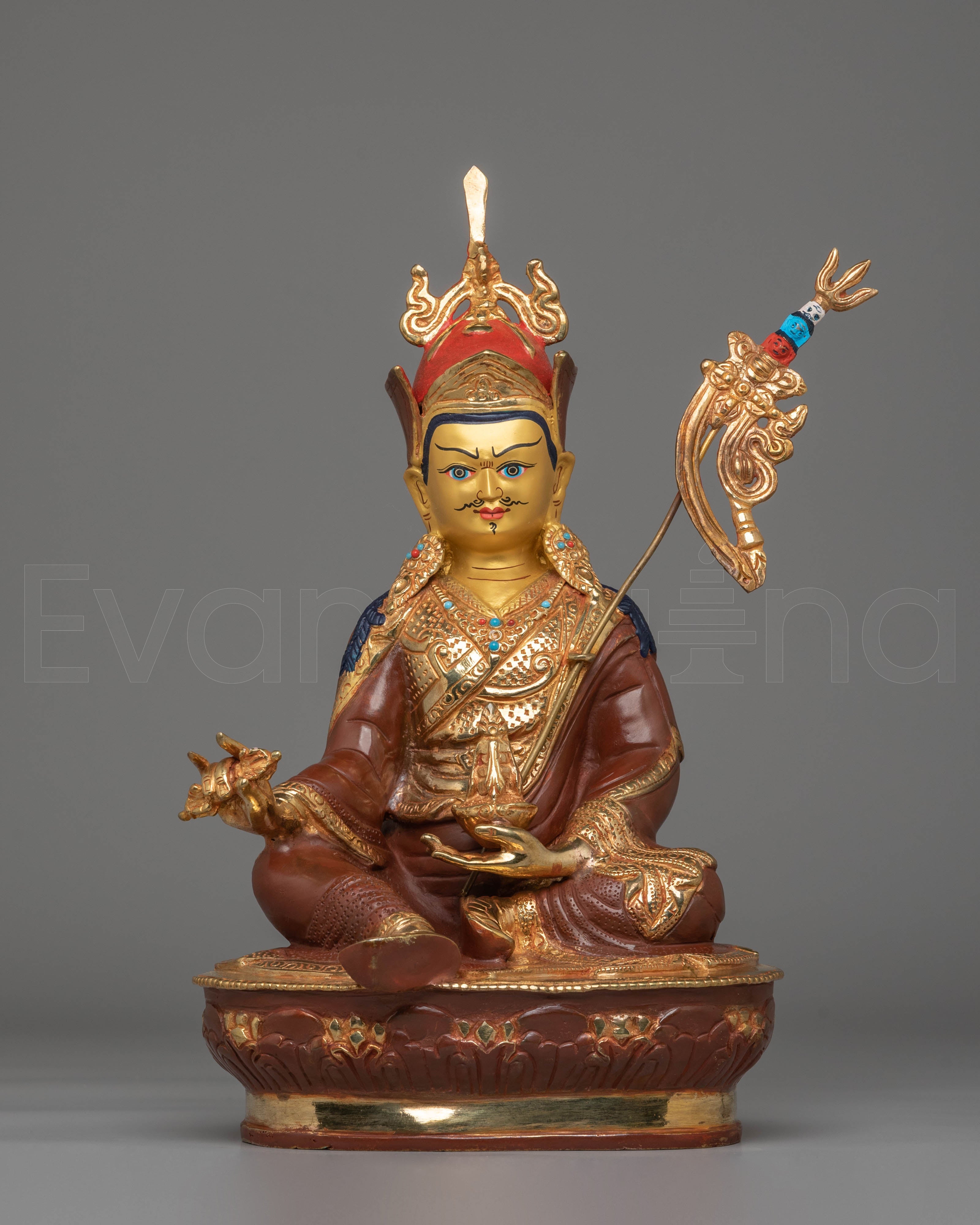 24k Gold Glided Guru Rinpoche Statue 