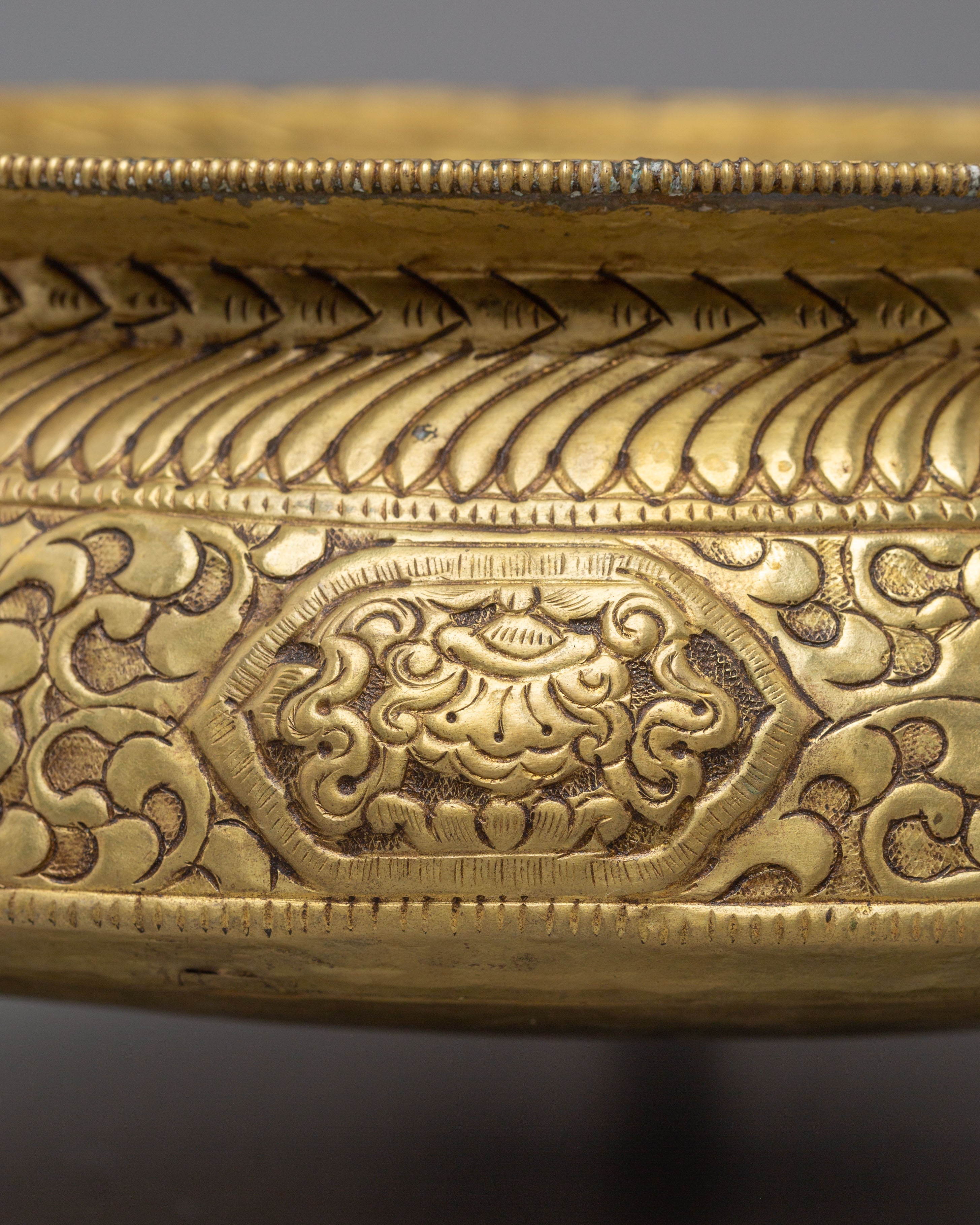 Tibetan Buddhist Khadkulo | Handcrafted Brass Ritual Bowl