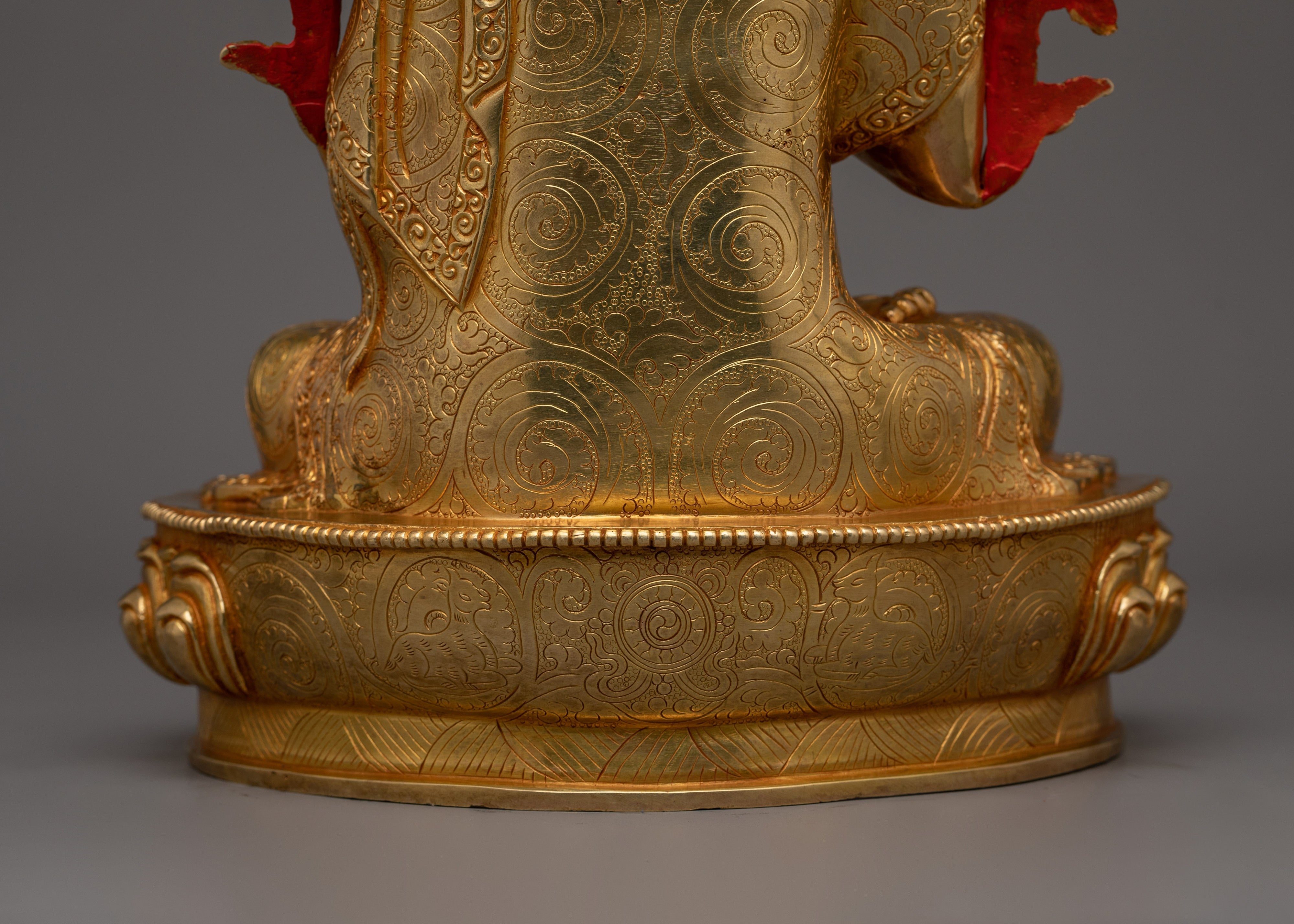24K Gold Gilded Tsong Khapa Statue  | Guru of Tibetan Buddhist Teachings