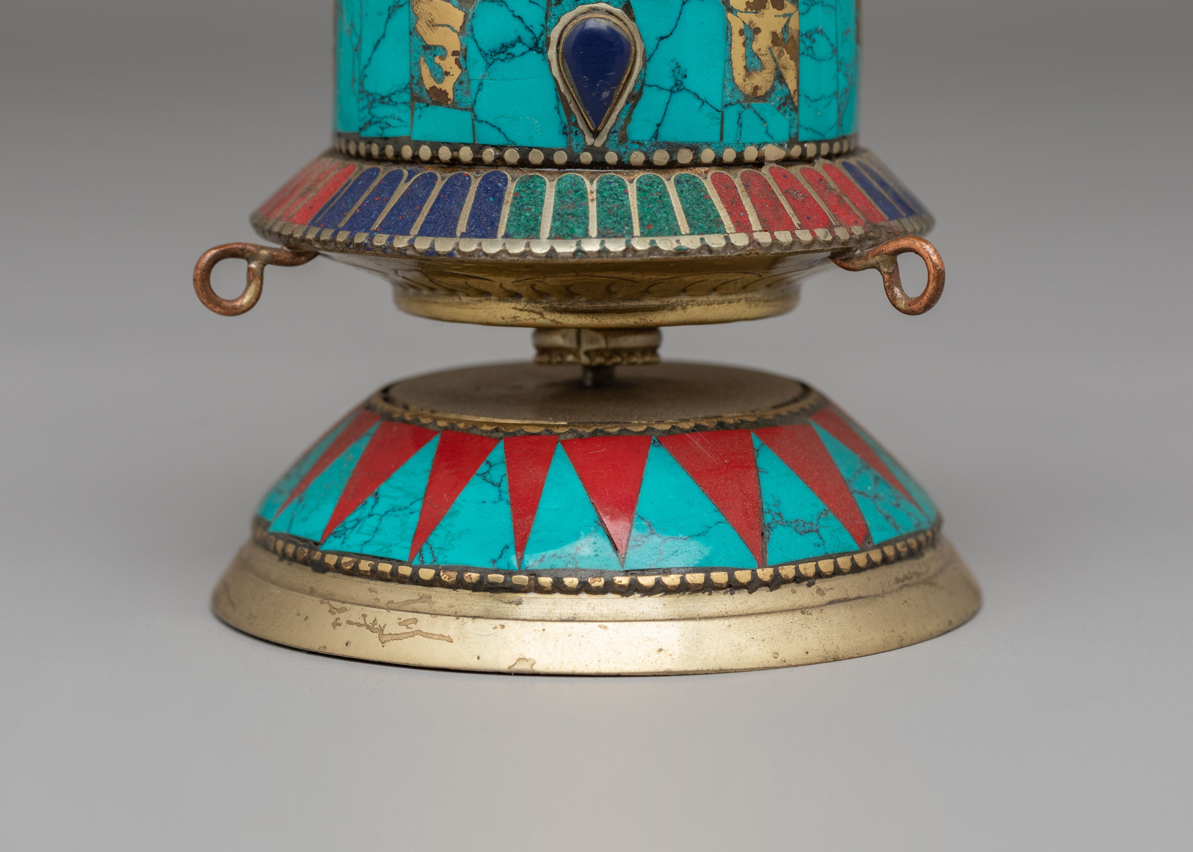 Tibetan Buddhist Prayer Spinner | Handcrafted Copper Body