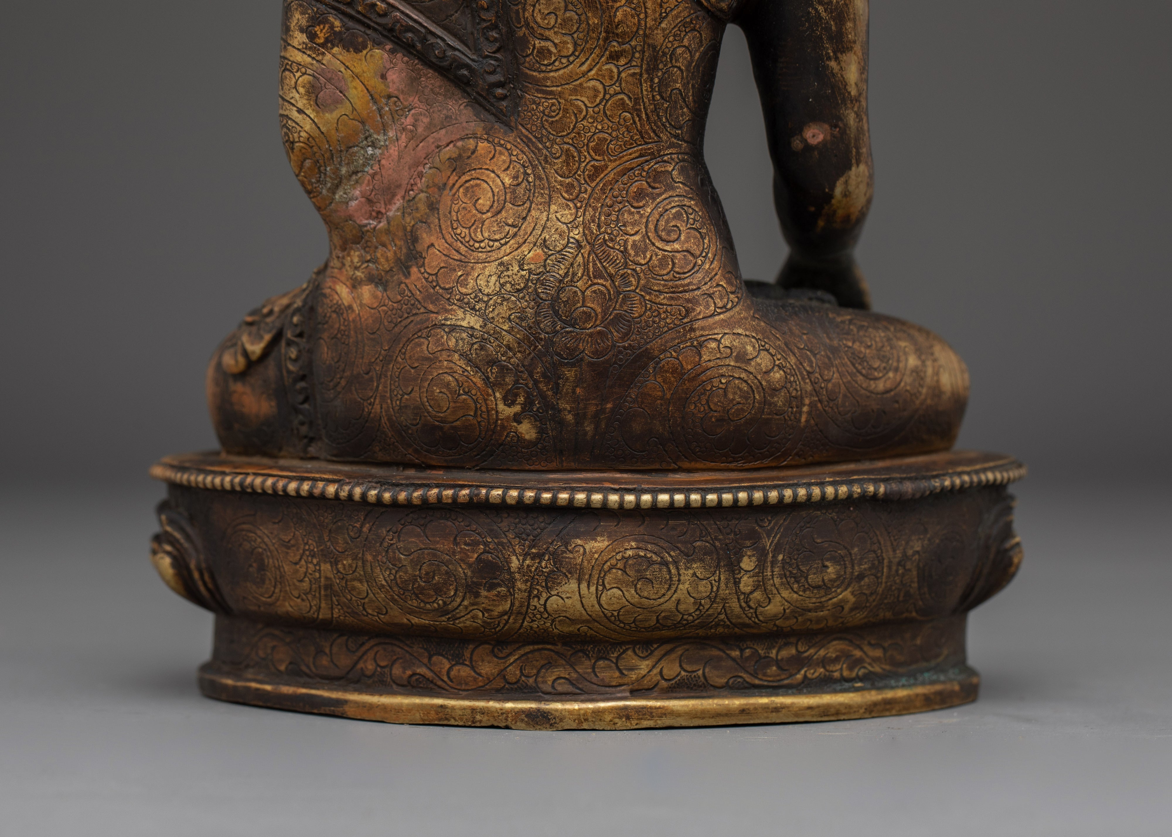 Shakyamuni Buddha Statue with Antique Finish | Spiritual Decor Artwork