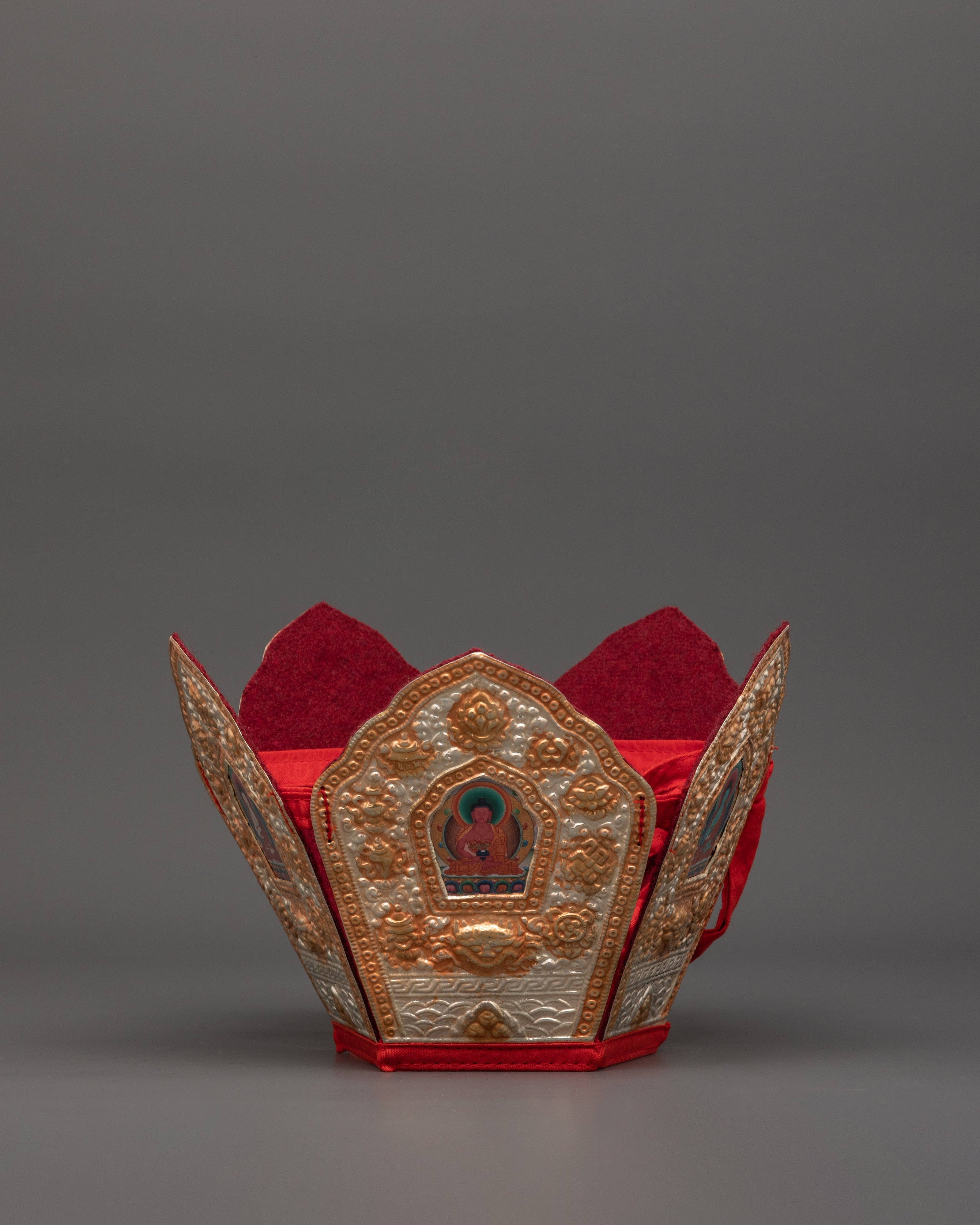 Tibetan Five Dhyani Buddhas Crown | Buddha Imprint Crown