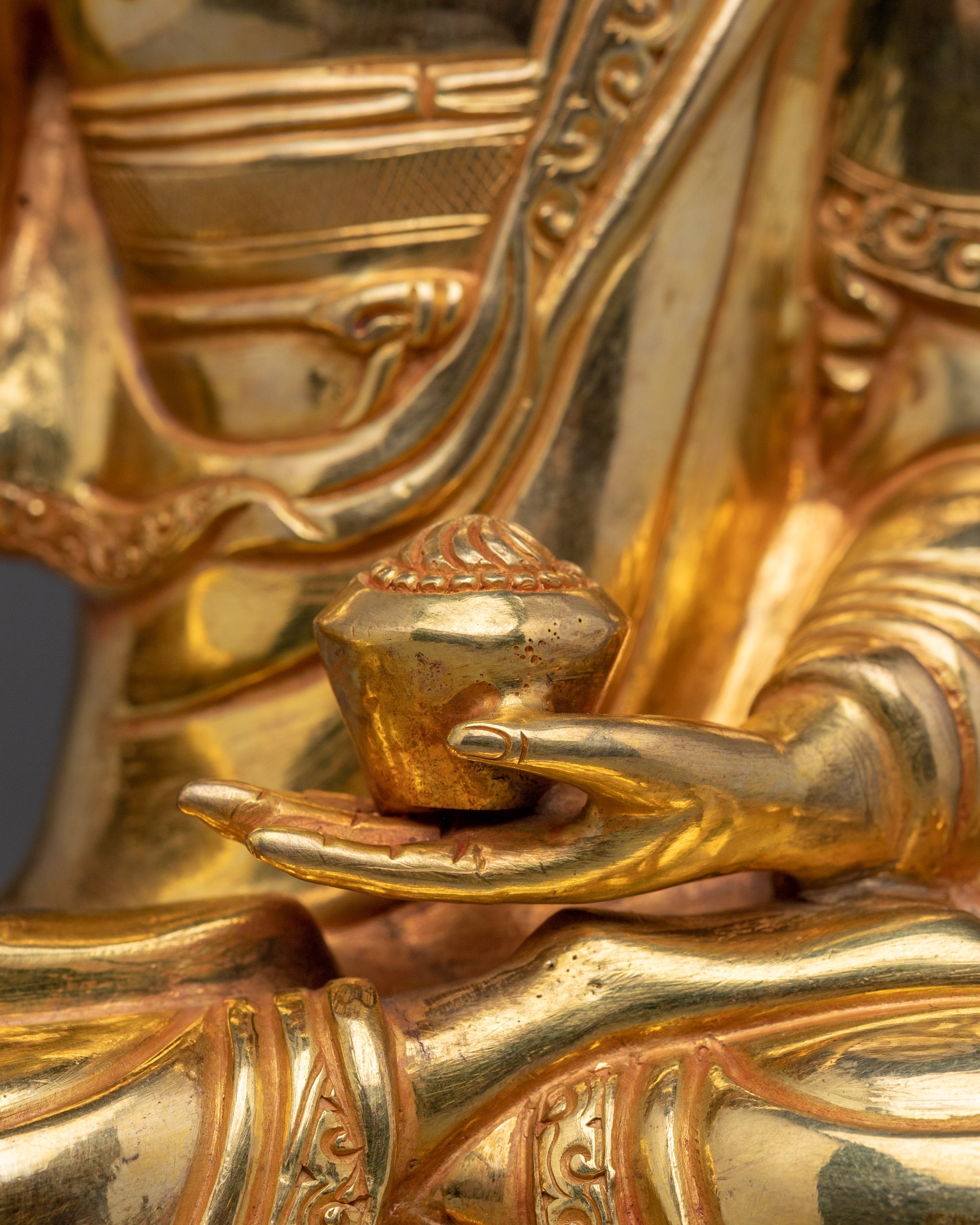 Golden Statue of Historical Gautama Buddha | Shakyamuni Buddha Artwork