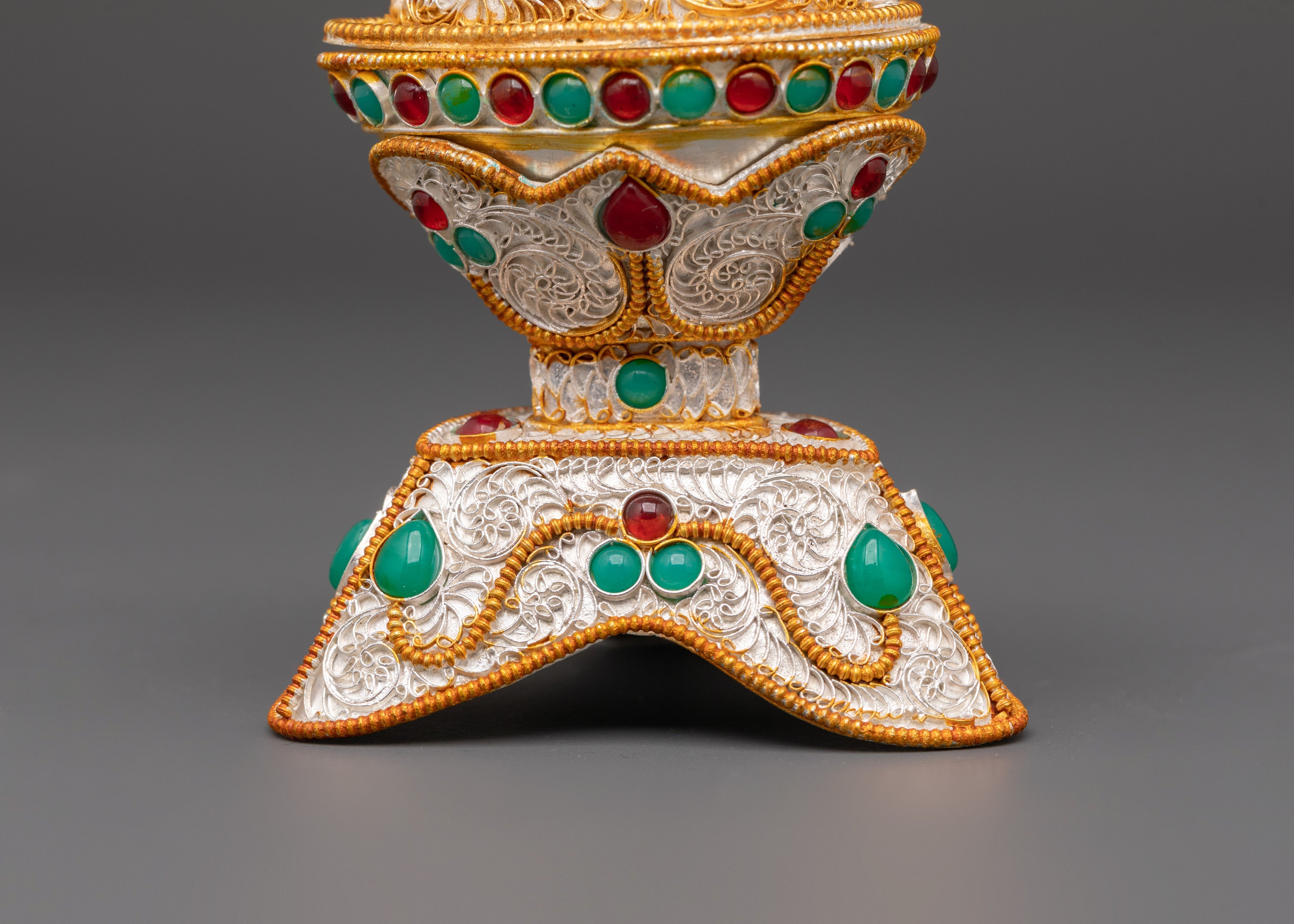 Handcrafted Gold Plated Kapala Set | Sacred Ritual Cups