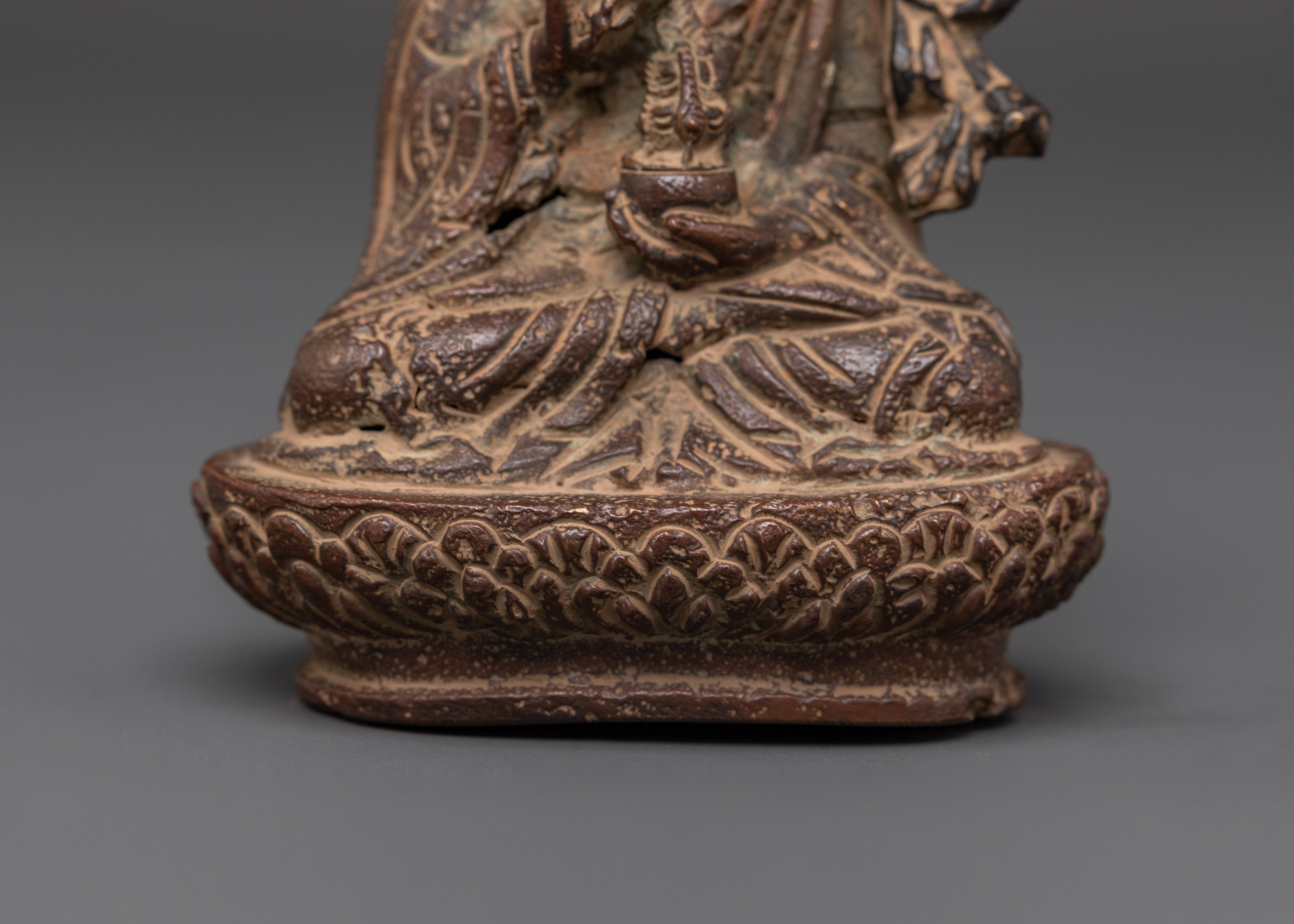Handcrafted Guru Rinpoche Statue | Copper with Antique Finishing