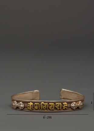 Tibetan Sterling Silver Bracelet | Spiritual Protection Jewelry