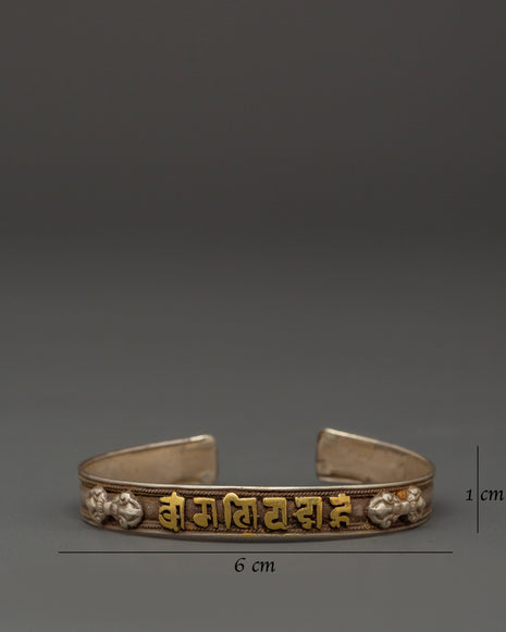Tibetan Sterling Silver Bracelet | Spiritual Protection Jewelry