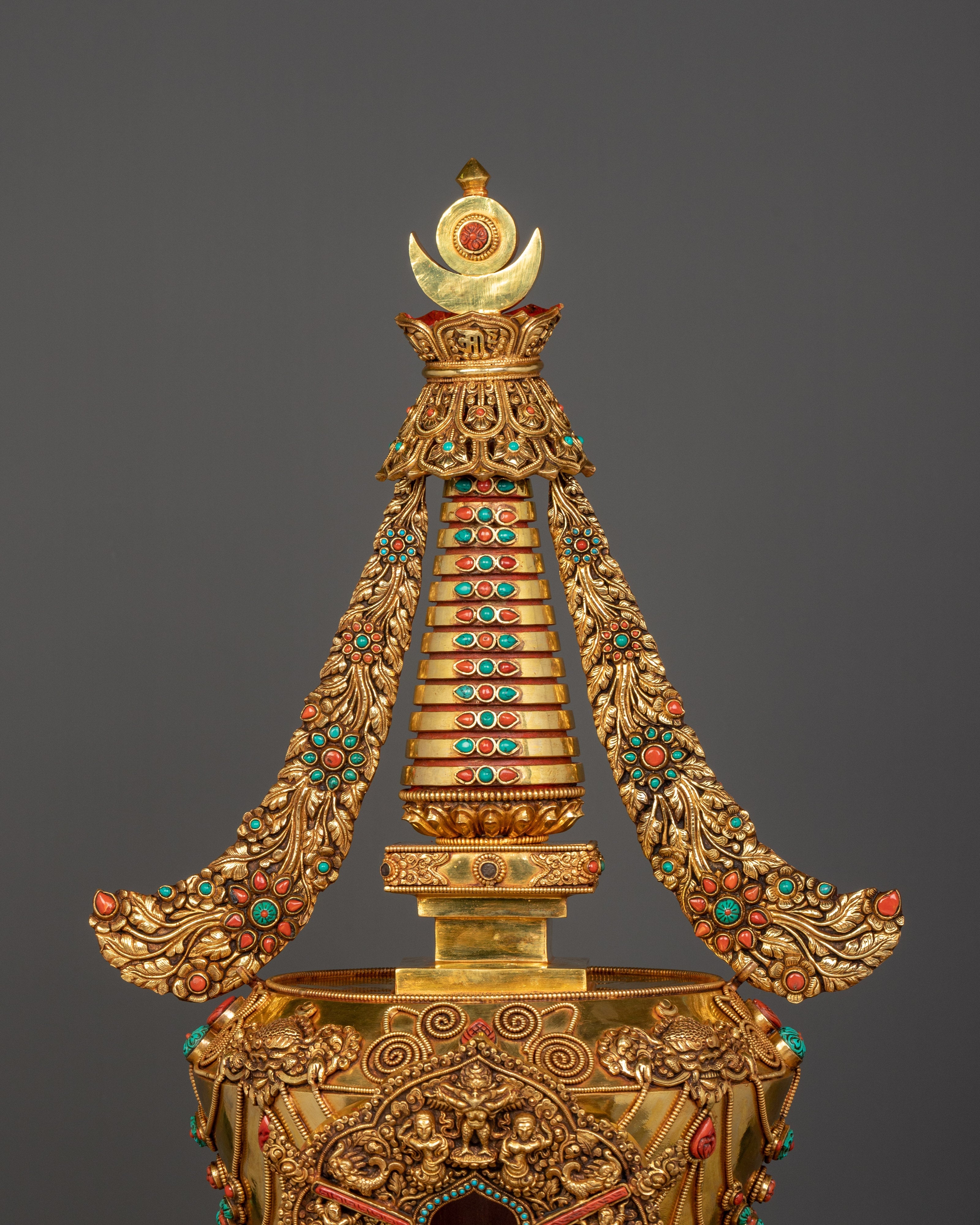 Stupa with Gold Plating | Sacred Meditation Symbol