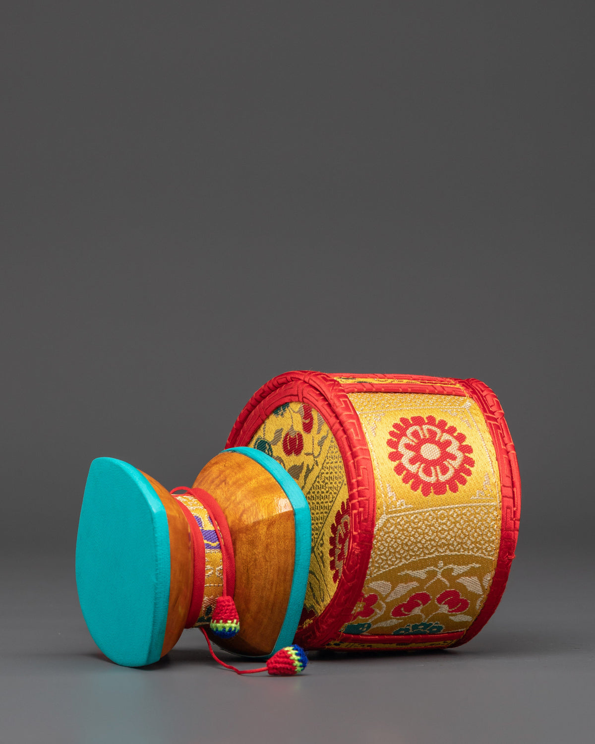 Handmade Damaru for Dharma | Buddhist Spiritual Instrument