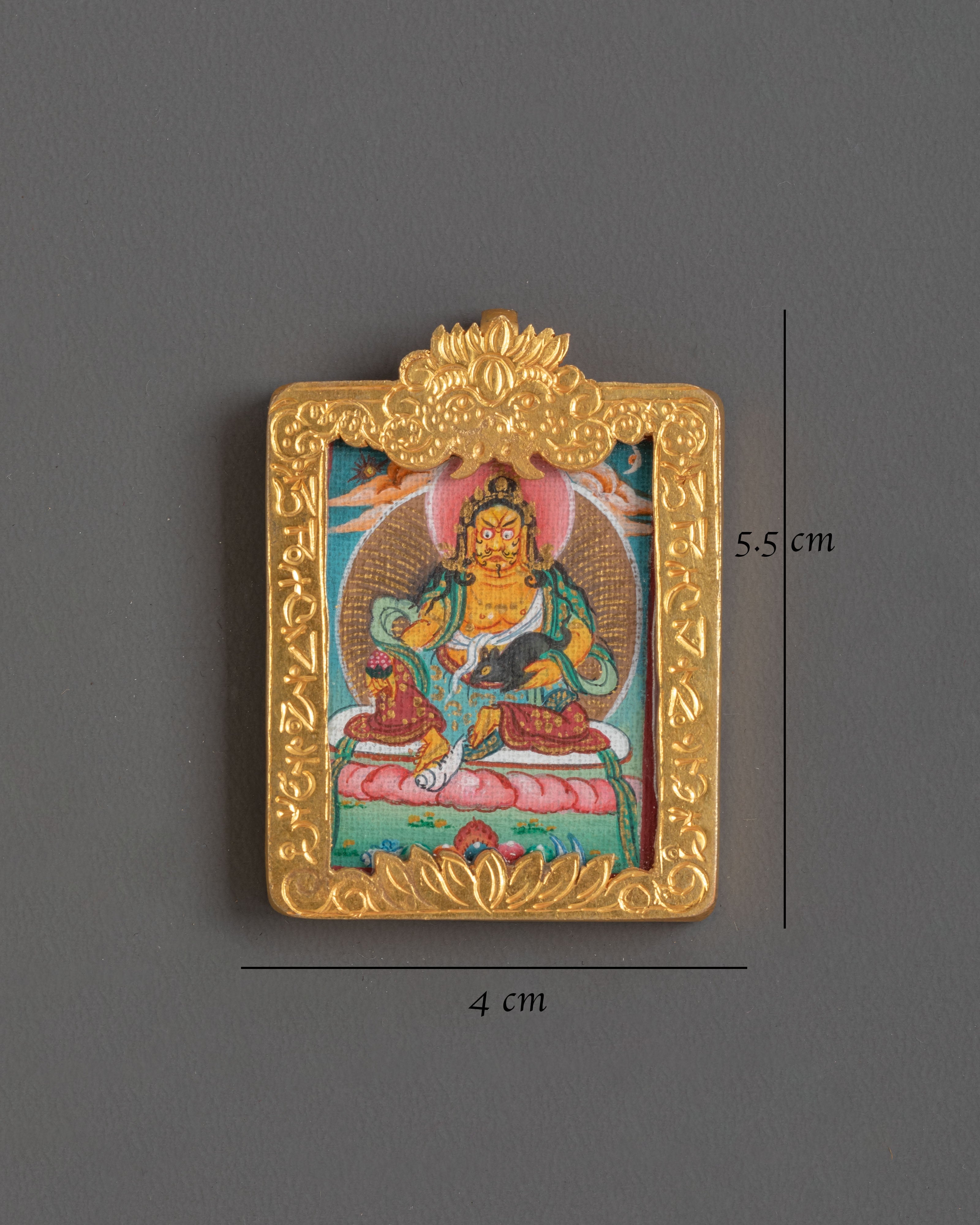 Wealth Deity Dzambhala Locket | Symbols of Prosperity and Protection