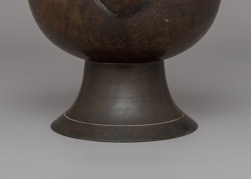 Bhumba Ritual Vase | A Handcrafted Brass Tibetan Offering Vessel