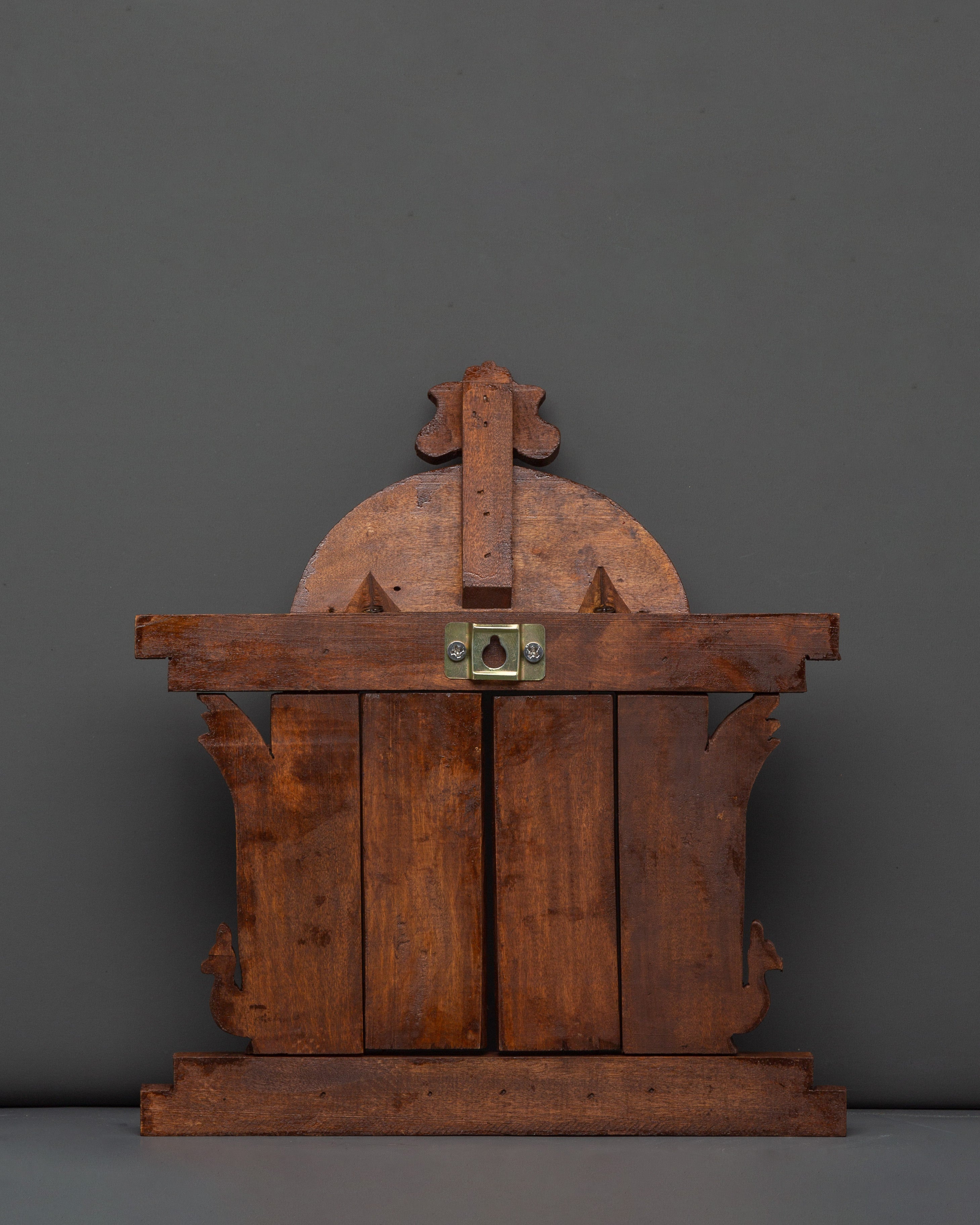 Handcarved Traditional Wooden Wall Hanging | Intricate Peacock Motif Art