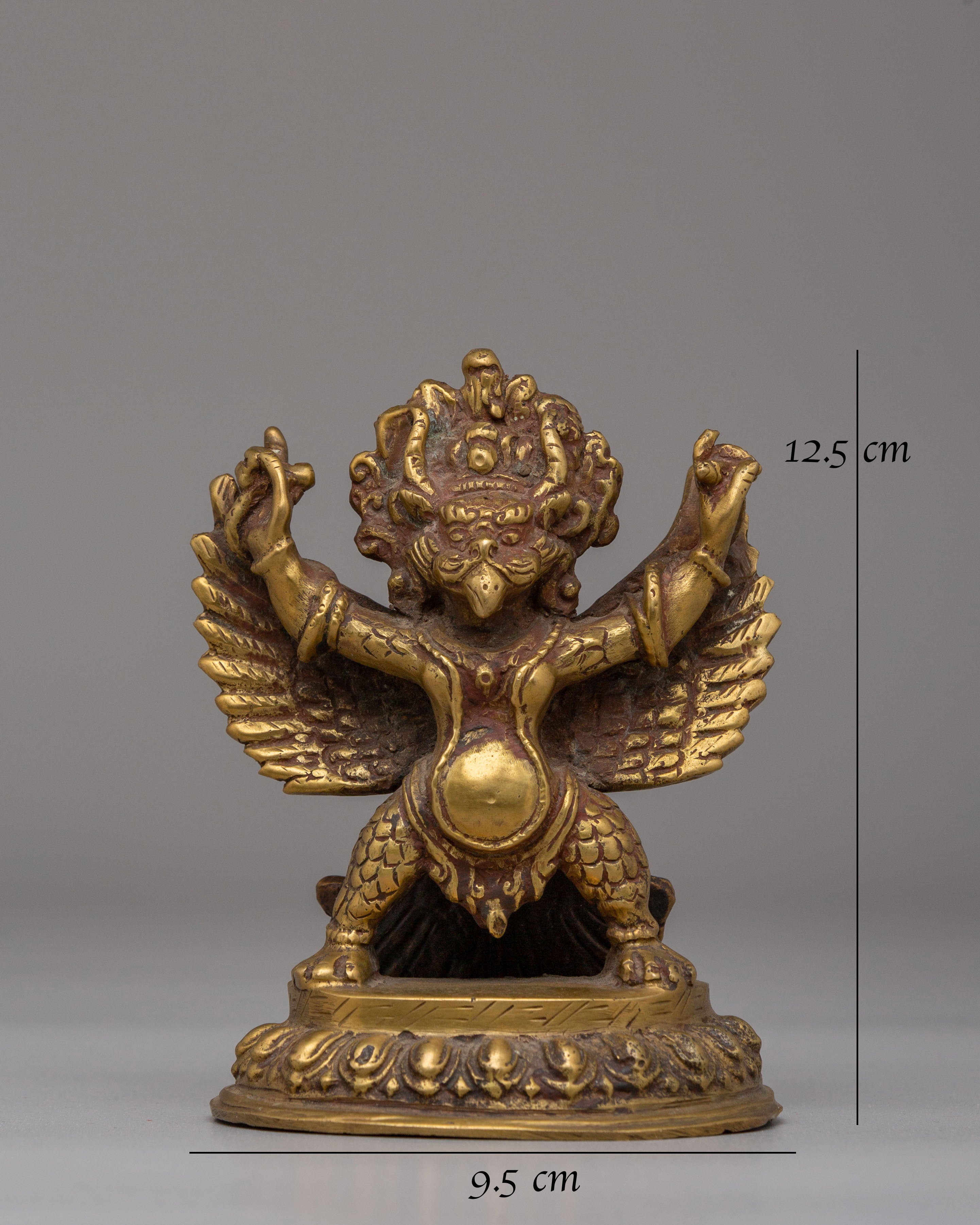 Sacred Guardian Garuda Statue | Handcrafted Brass Deity Figurine