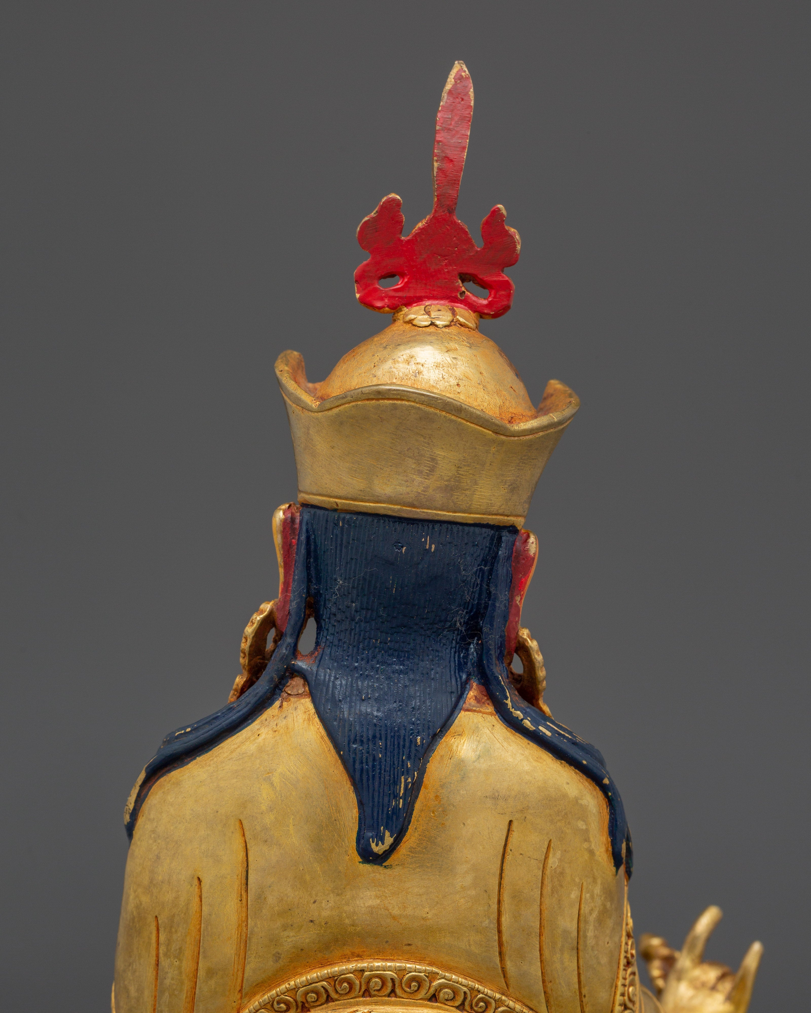 Sacred Statue of Lotus-Born Guru Rinpoche | Handcrafted Tibetan Buddhist Art