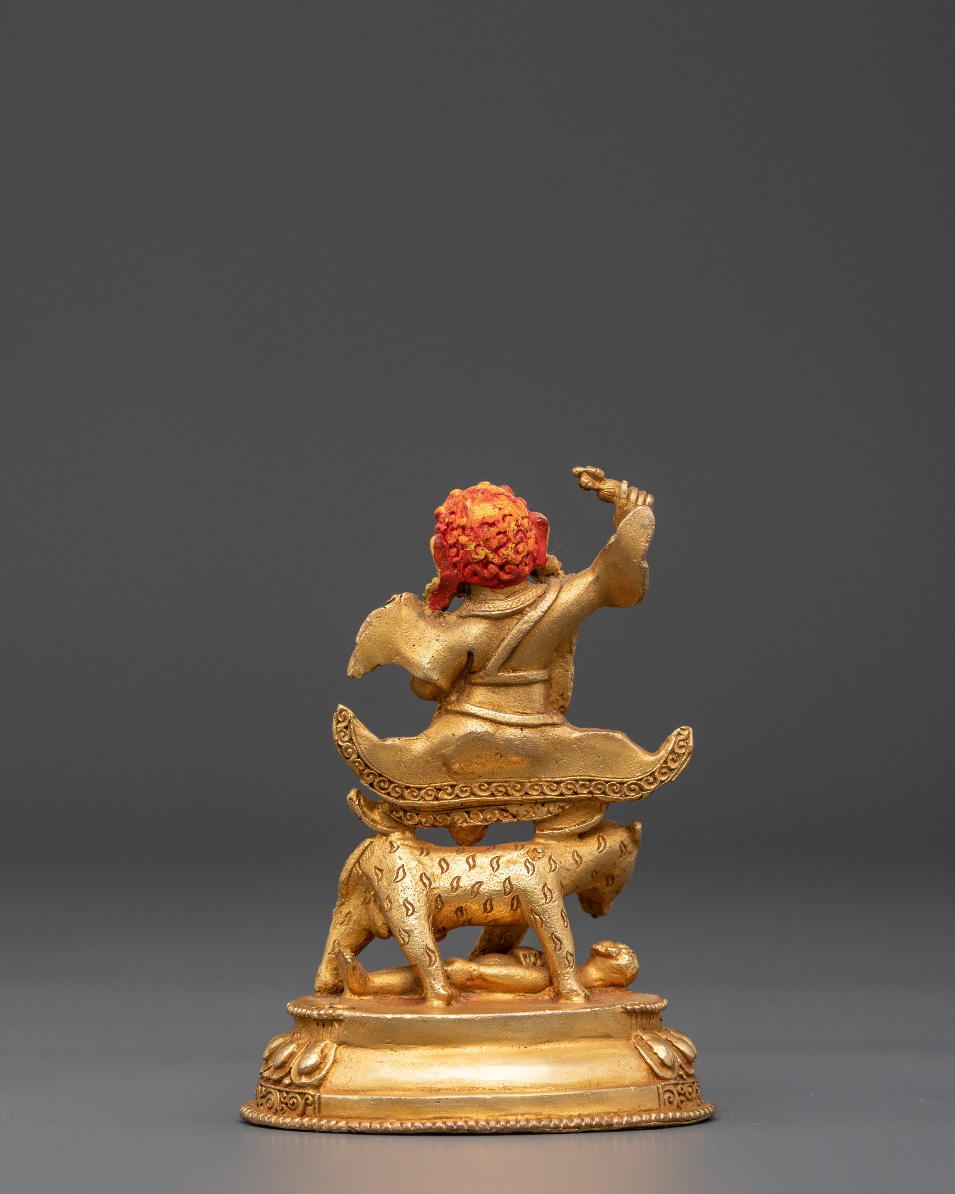 Sacred Protector Deity Dorje Drollo Statue | Tibetan Guardian Sculpture