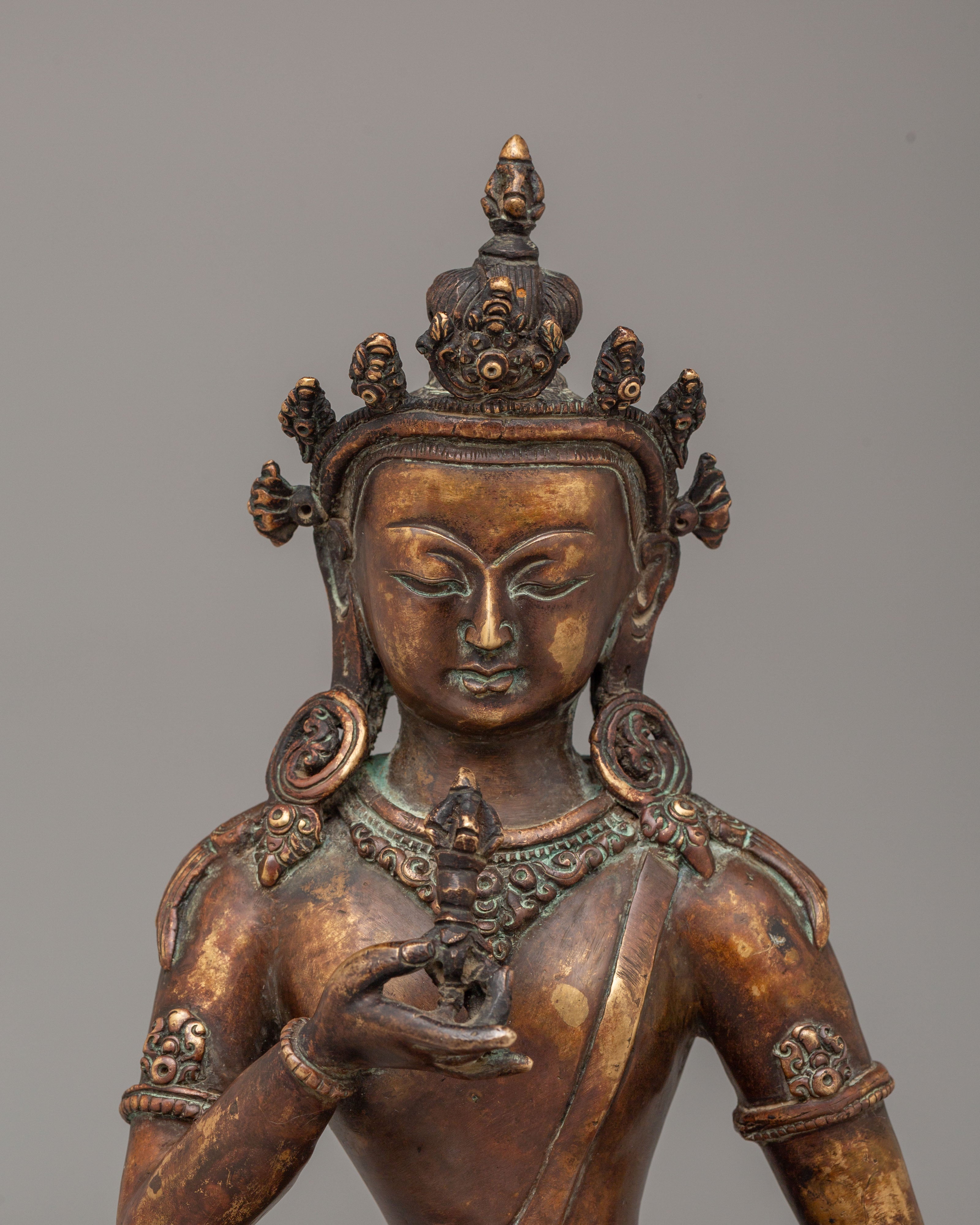 Vajrasattva Spiritual Deity Statue | Buddhist Figurine for Meditation and Healing