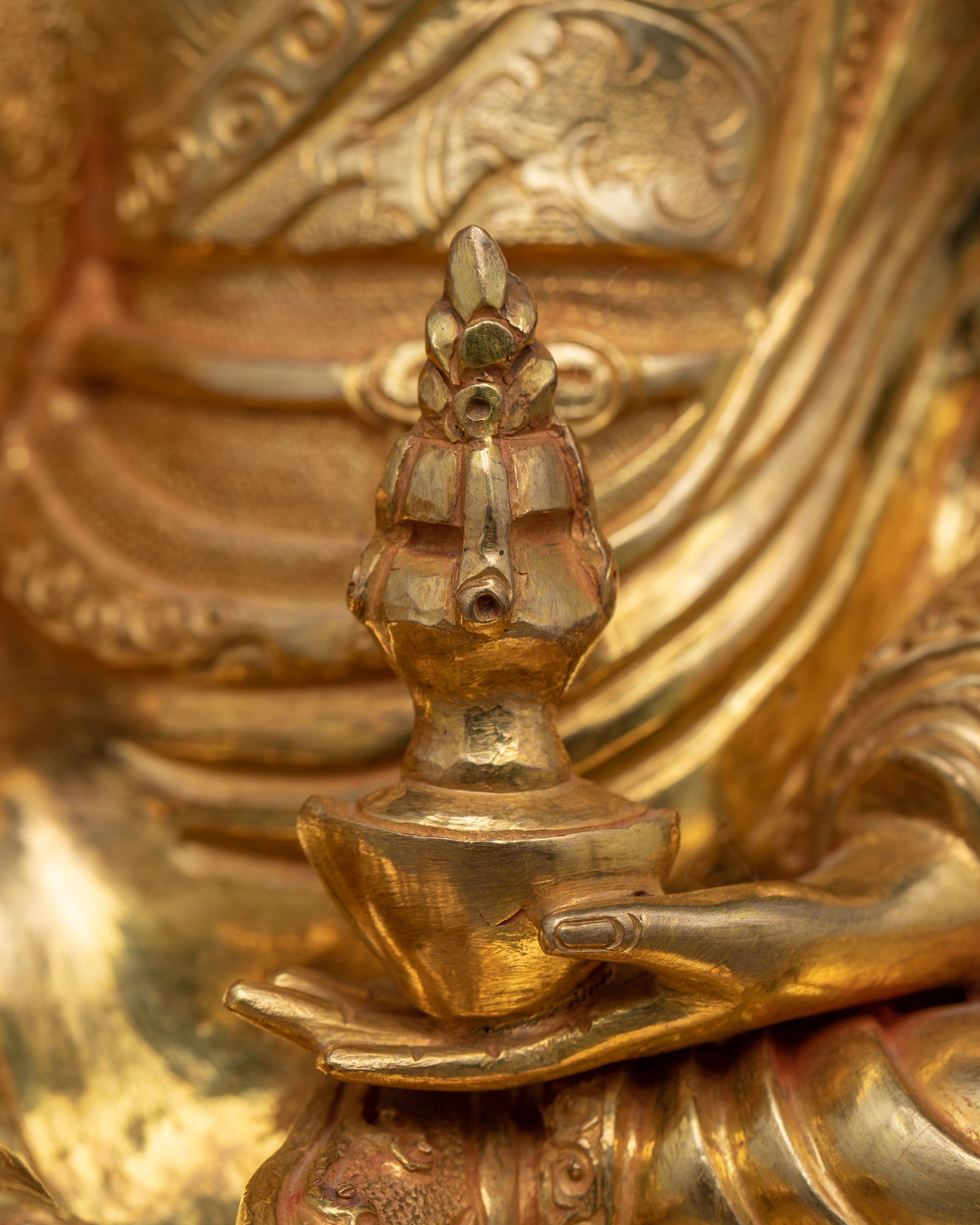 The Enlightened Guru Rinpoche Artwork Statue | Nepalese Himalayan Sculpture