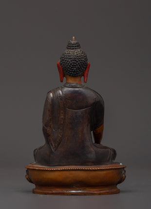 Beautiful Oxidized Copper Shakyamuni Buddha | Spiritual Decor & Buddhist Practice