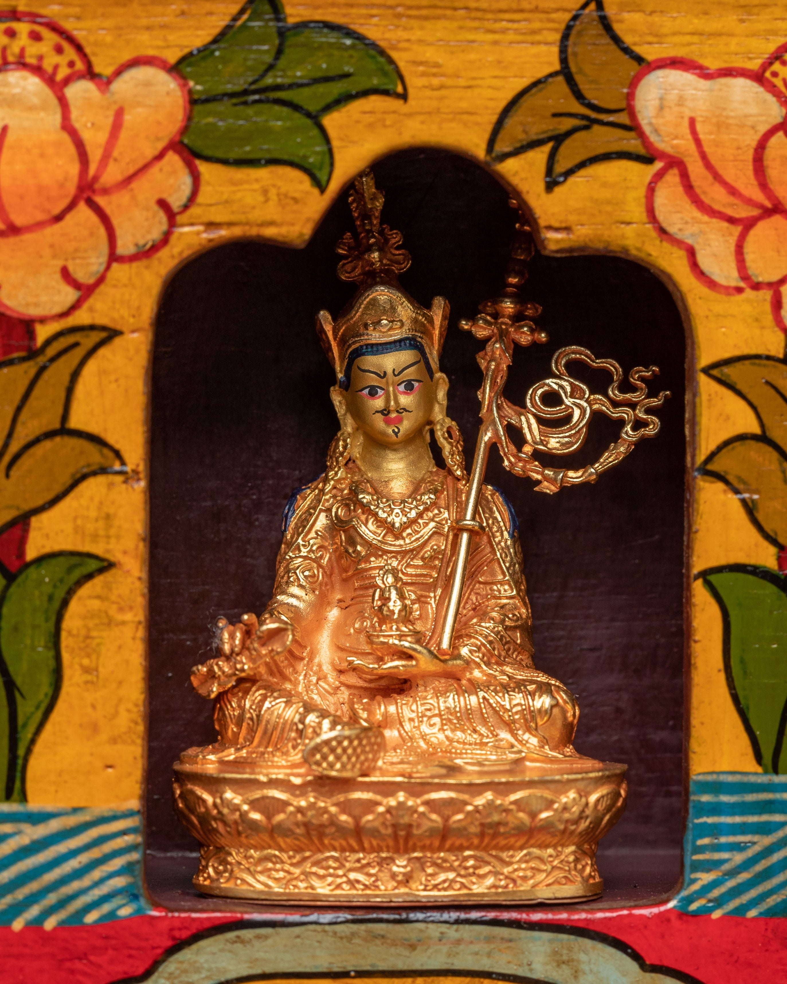 Tibetan Altar Box with Statue | Perfect for Meditation &amp; Spiritual Decor