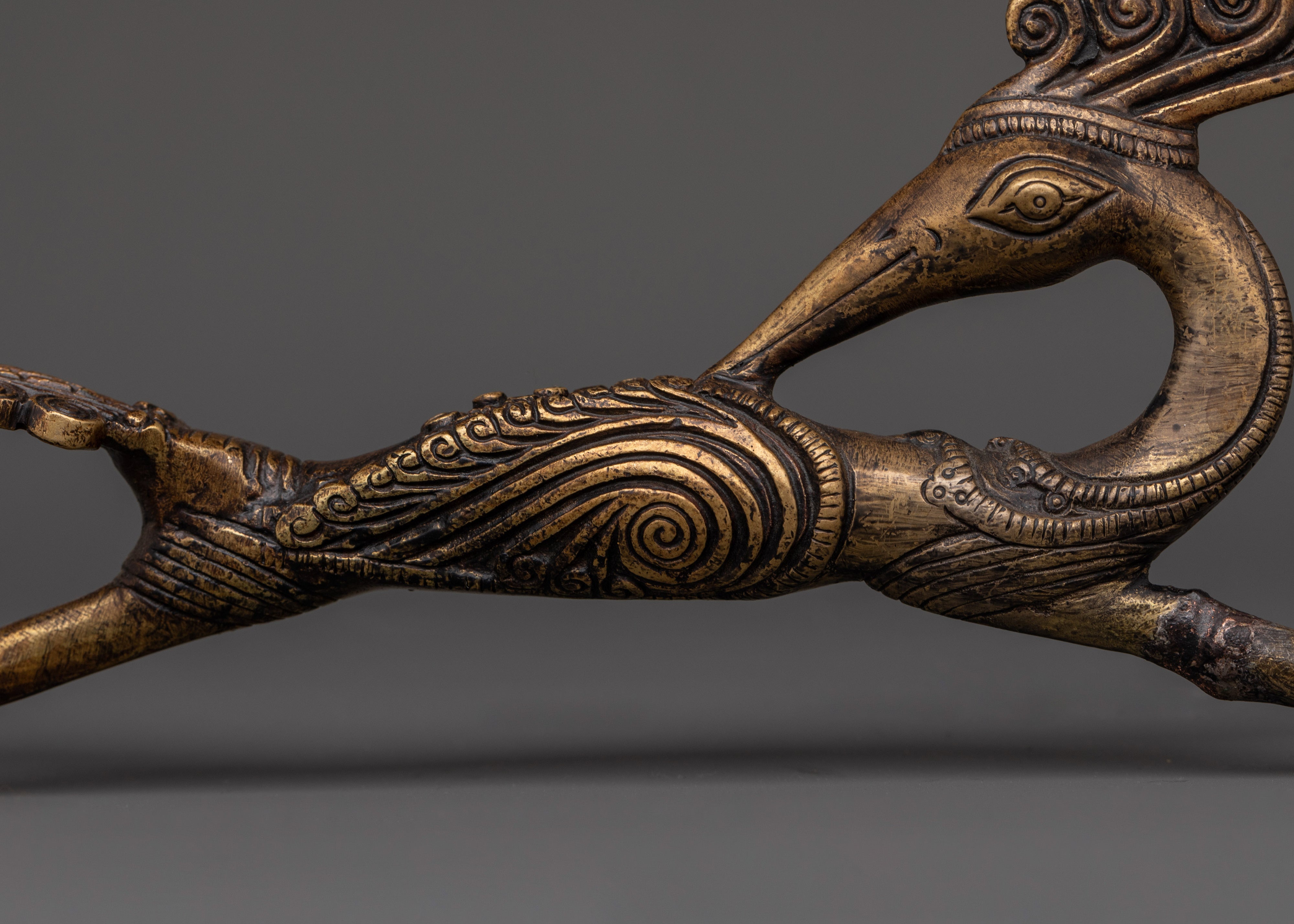 Tibetan Brass Door Handle Set | Spiritual Door Accessory