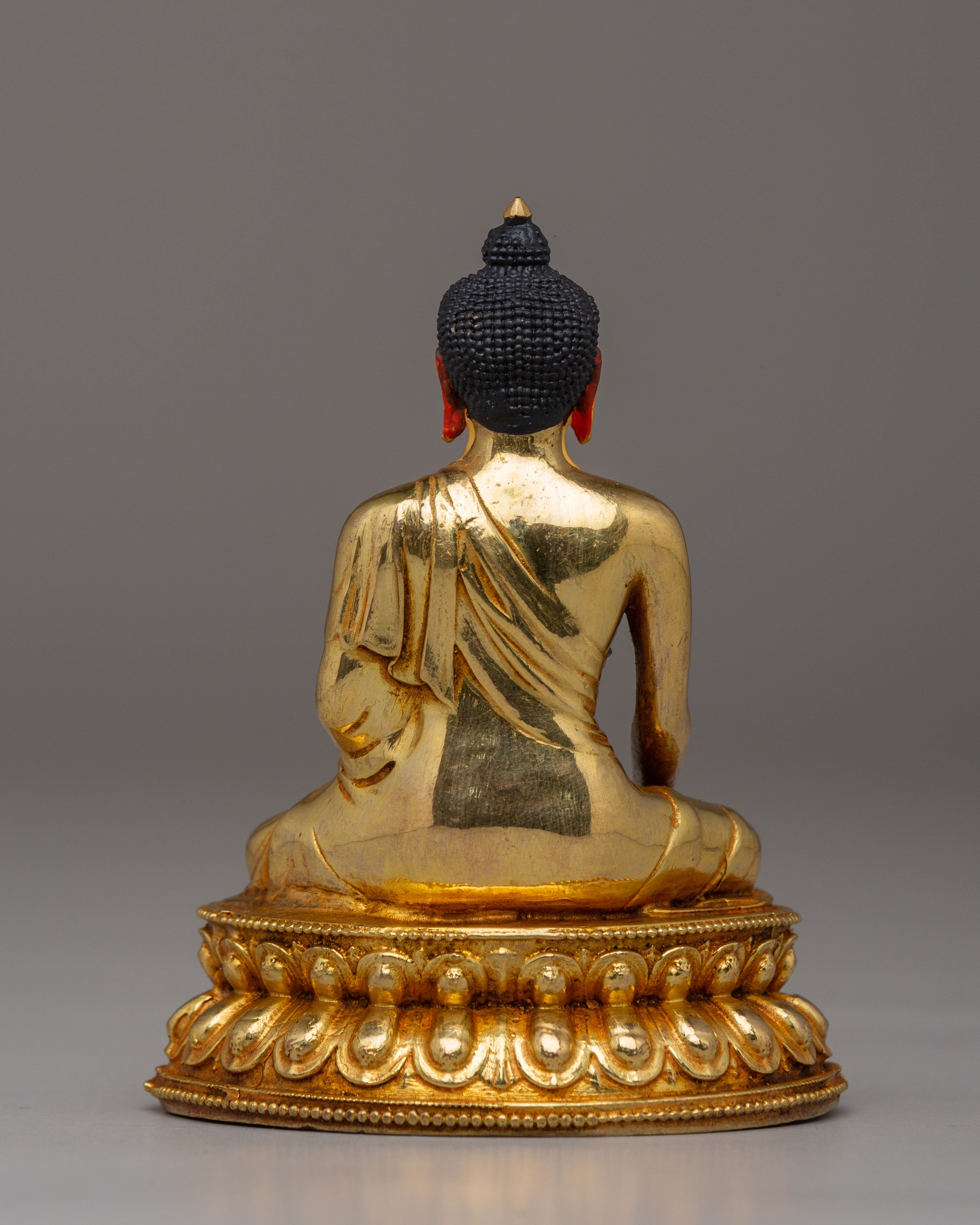 Shakyamuni Buddha Sculpture of Knowledge and Wisdom in 24K Gold Plating