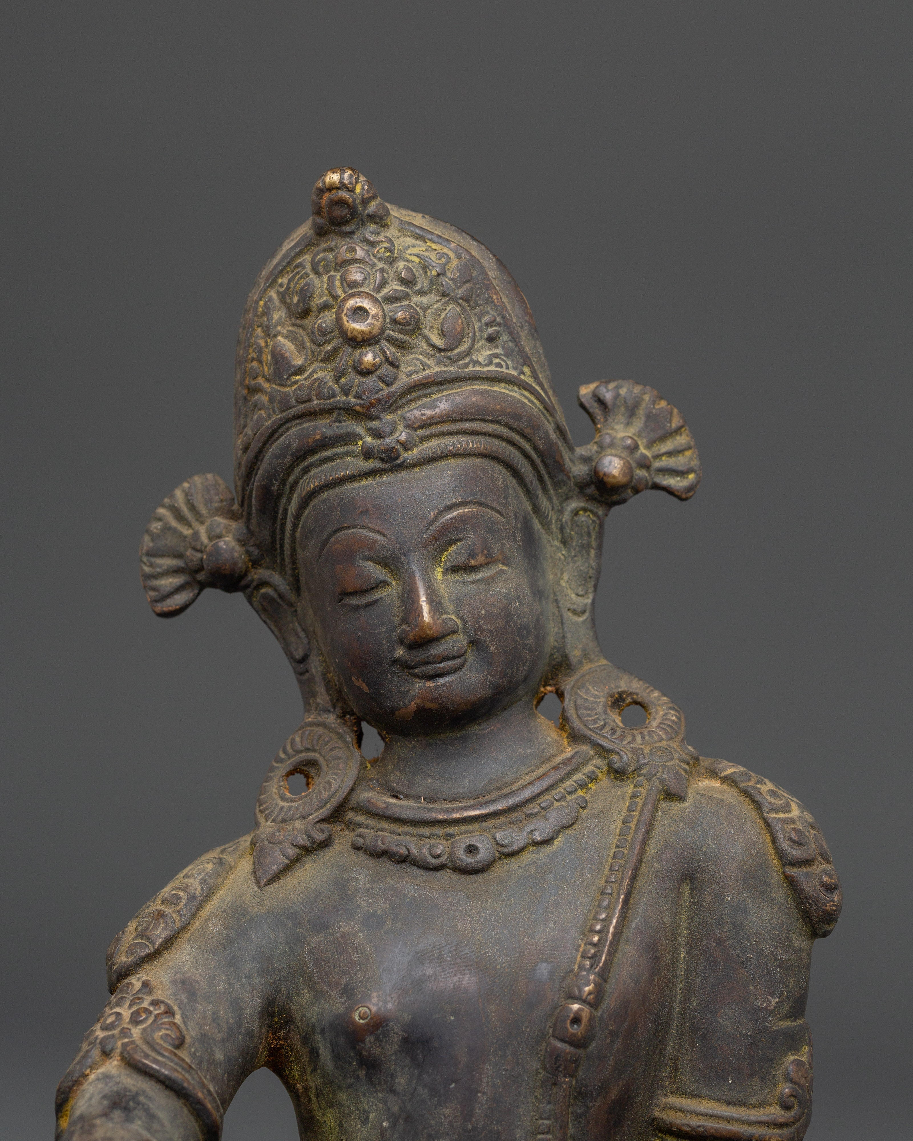 Indra Copper Statue | Antique Finish Statue